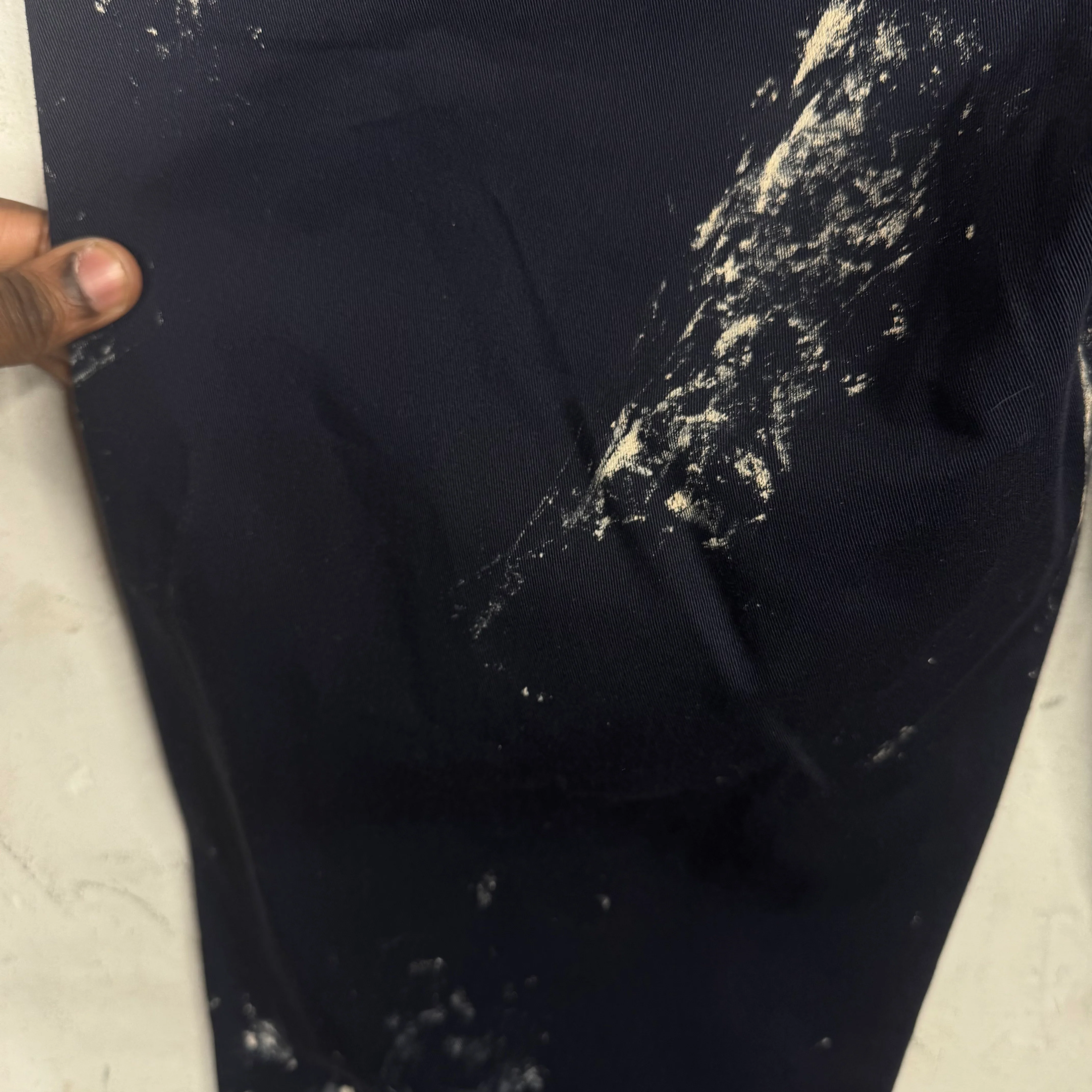 Maison Margiela Mudded Navy Trousers - Image 8