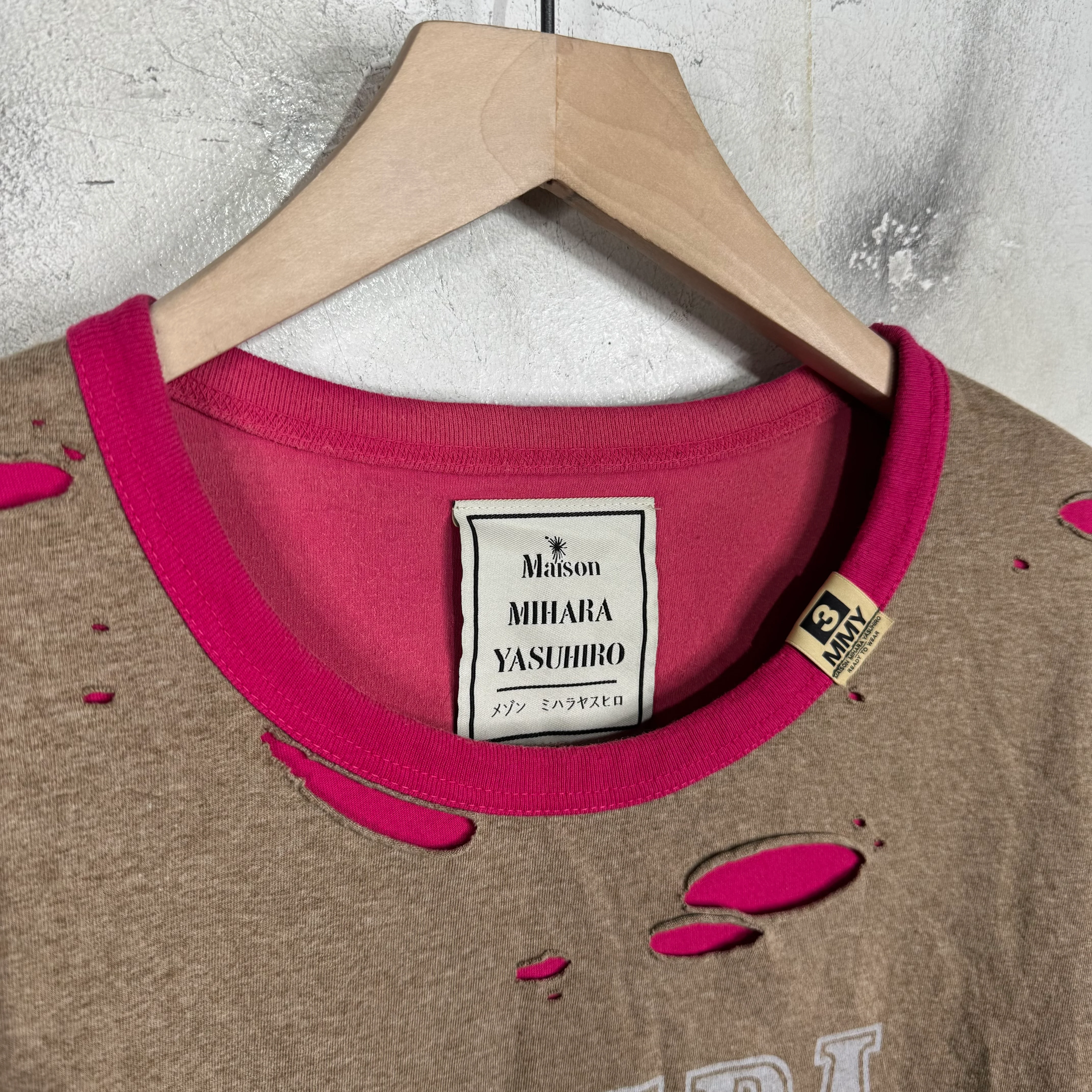 Maison Mihara Yasuhiro Logo Distressed Layered T-Shirt - Image 3