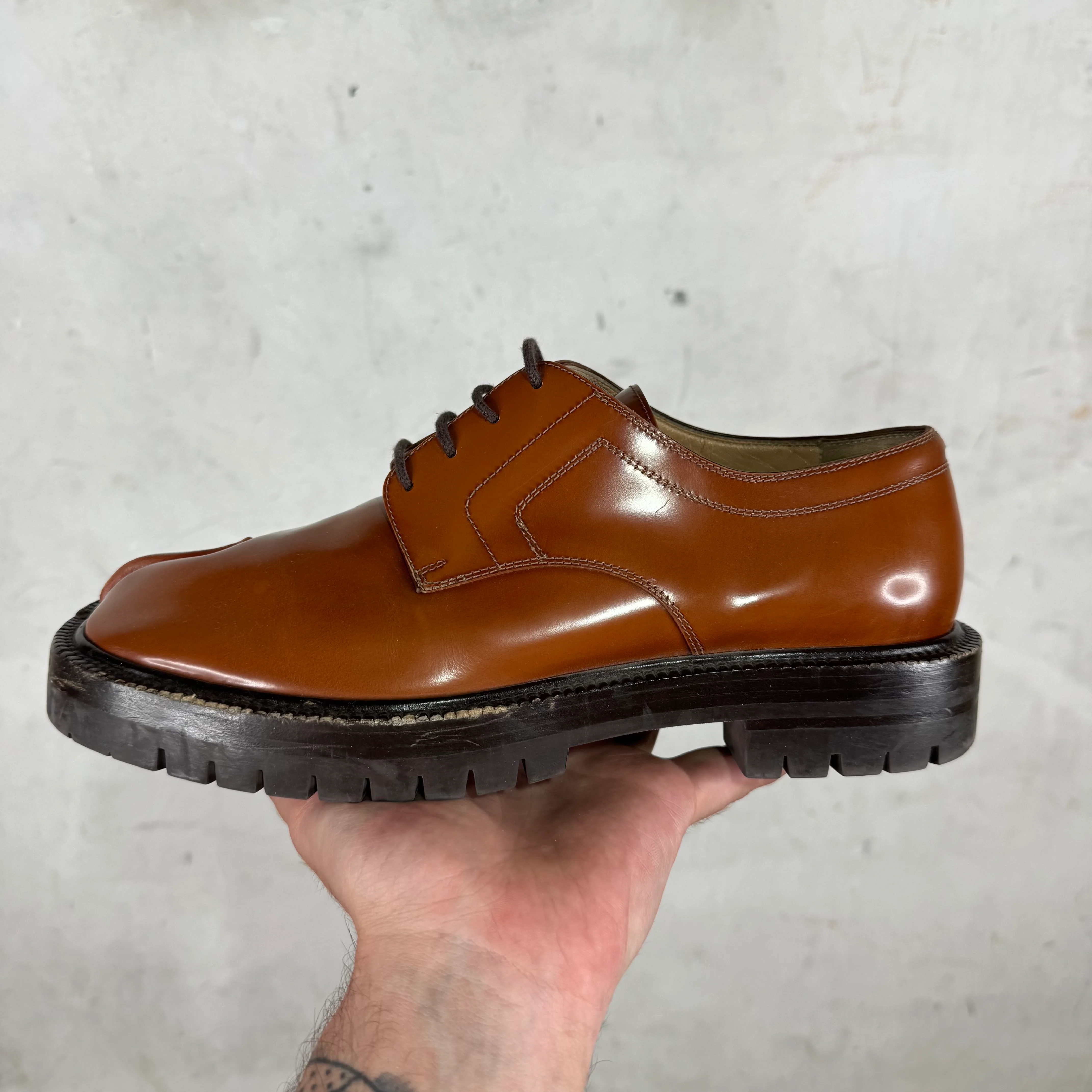 Margiela Brown Tabi Derbys - Image 7