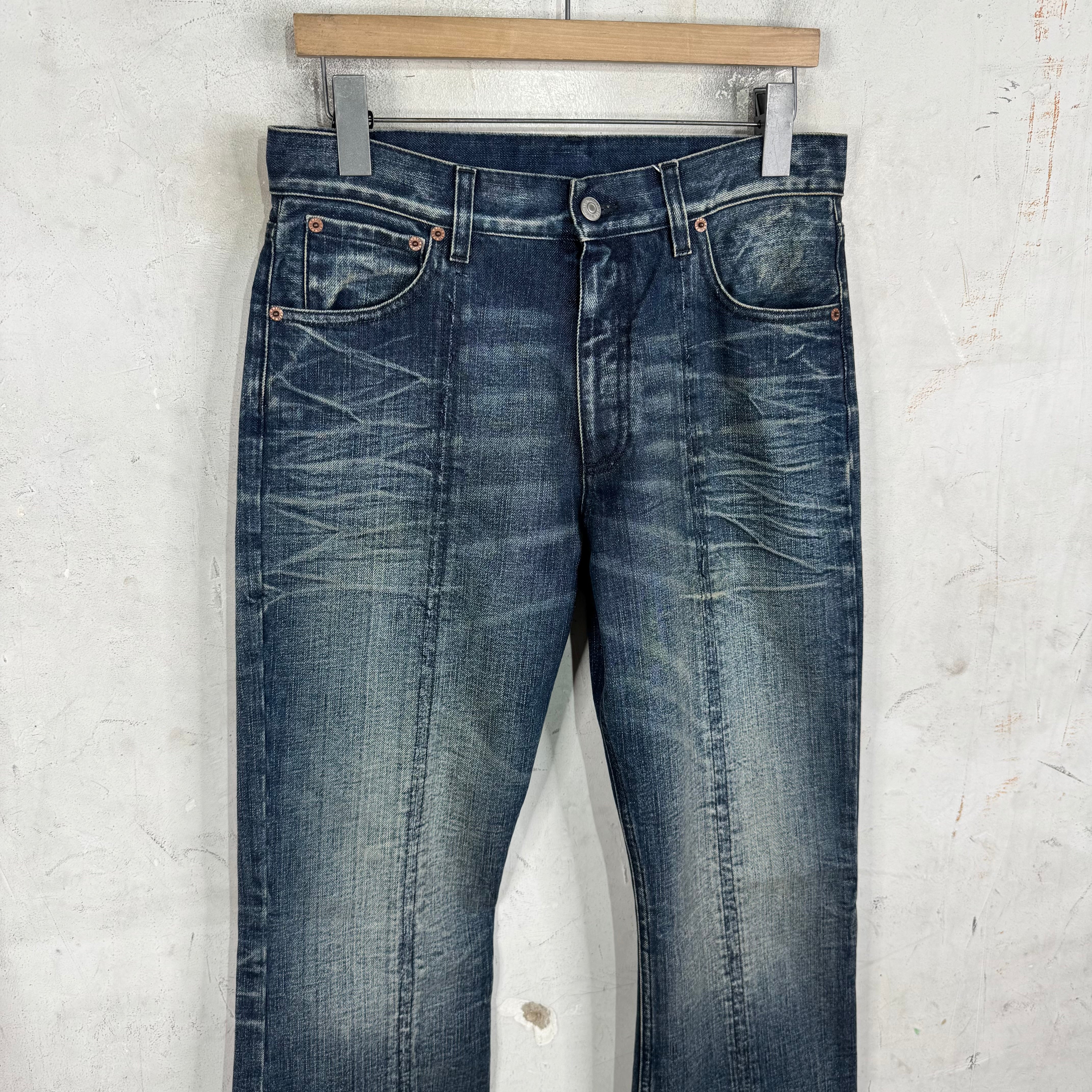 Margiela MM6 Distressed Bootcut Jeans - Image 7