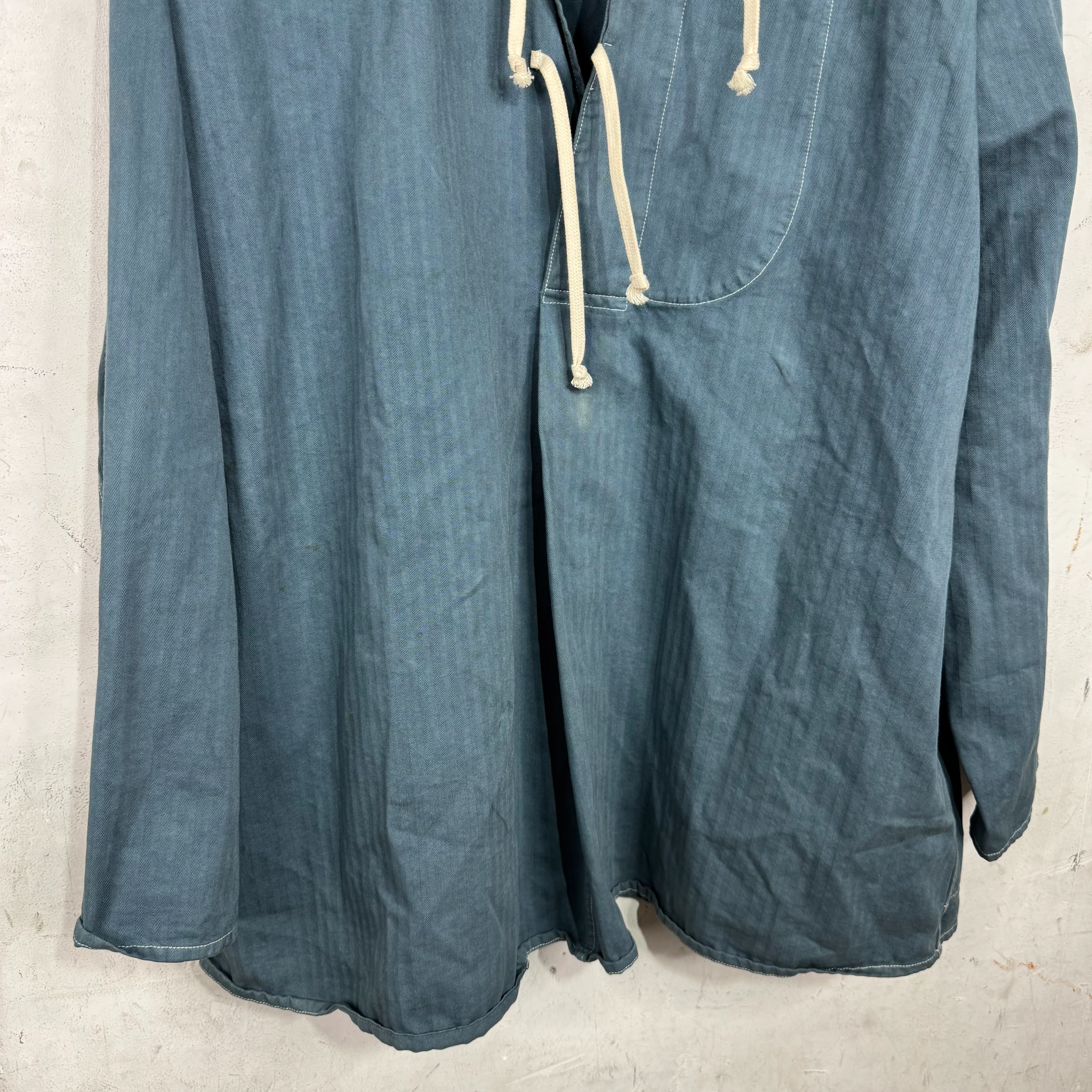 Margiela Oversized Laced Tunic Shirt Blue - Image 7