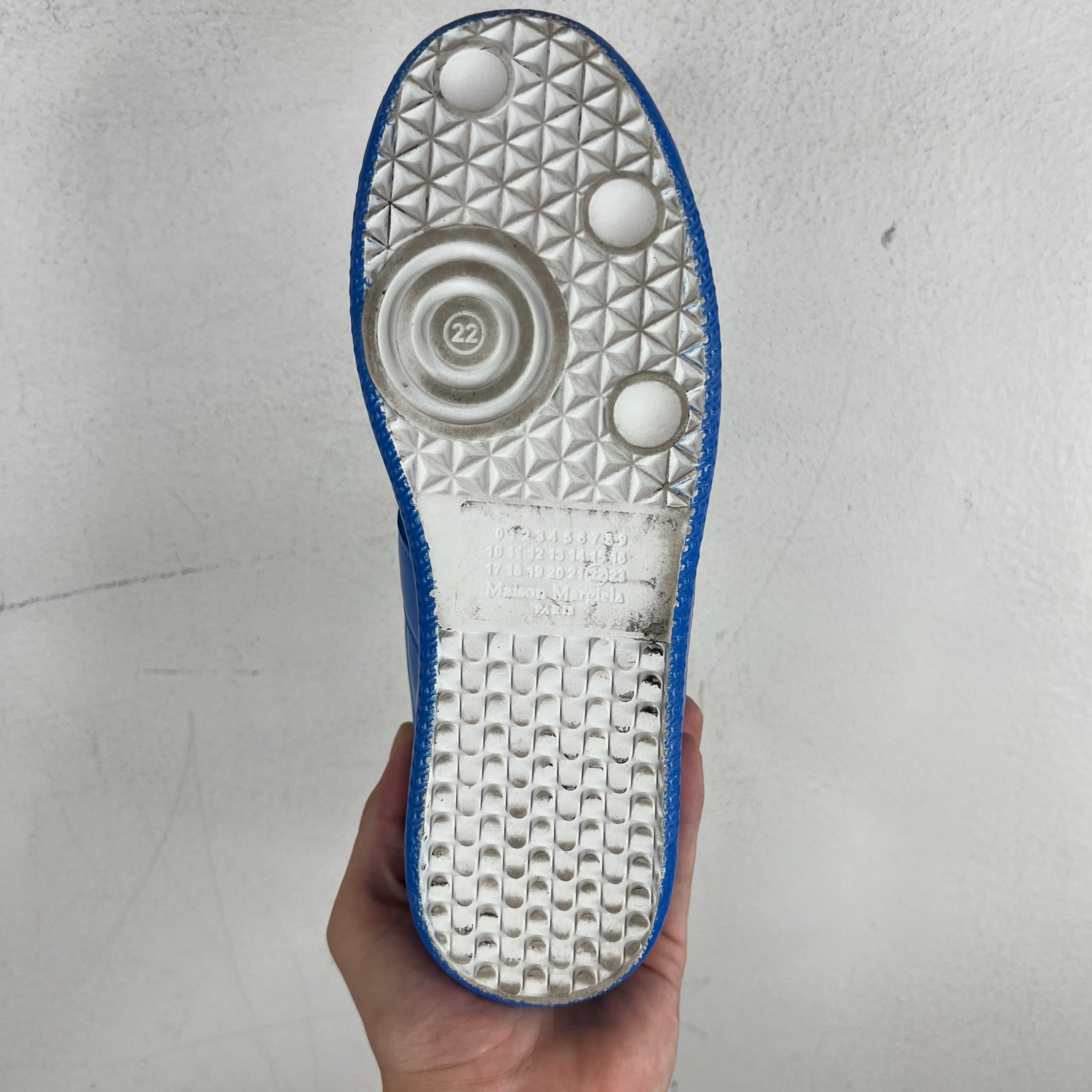 Margiela Blue Patent Leather Replica Sneakers - Image 11