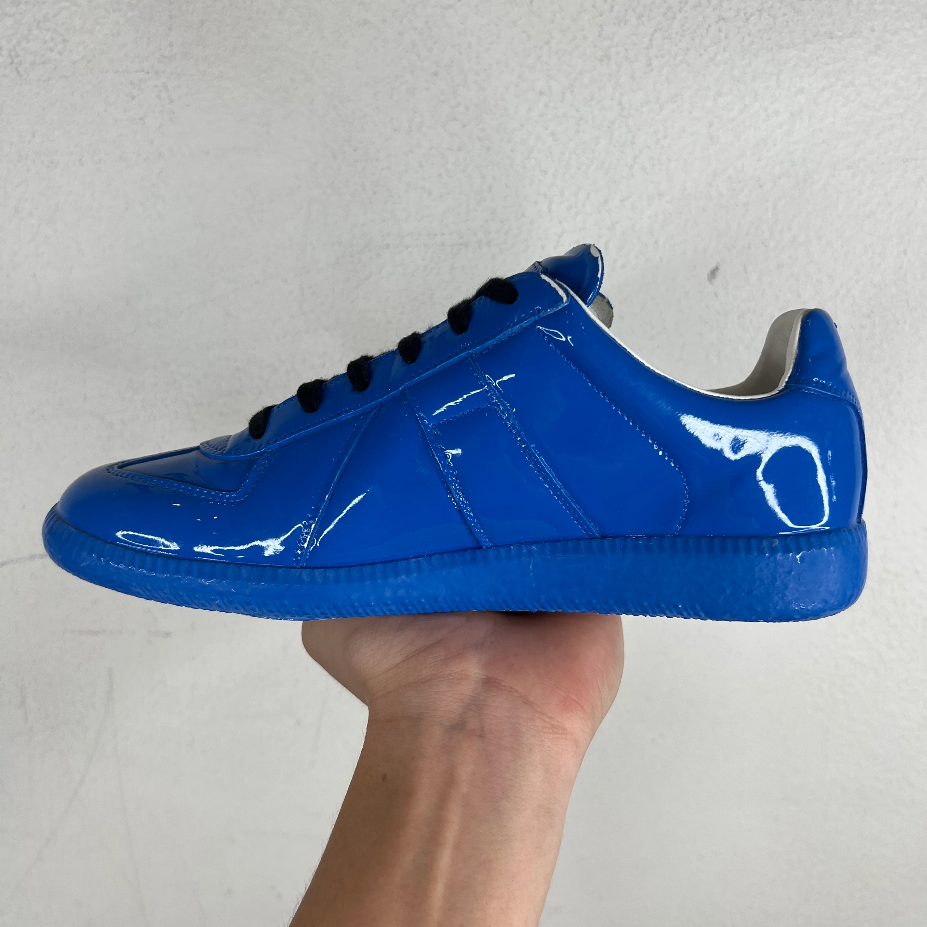 Margiela Blue Patent Leather Replica Sneakers - Image 4