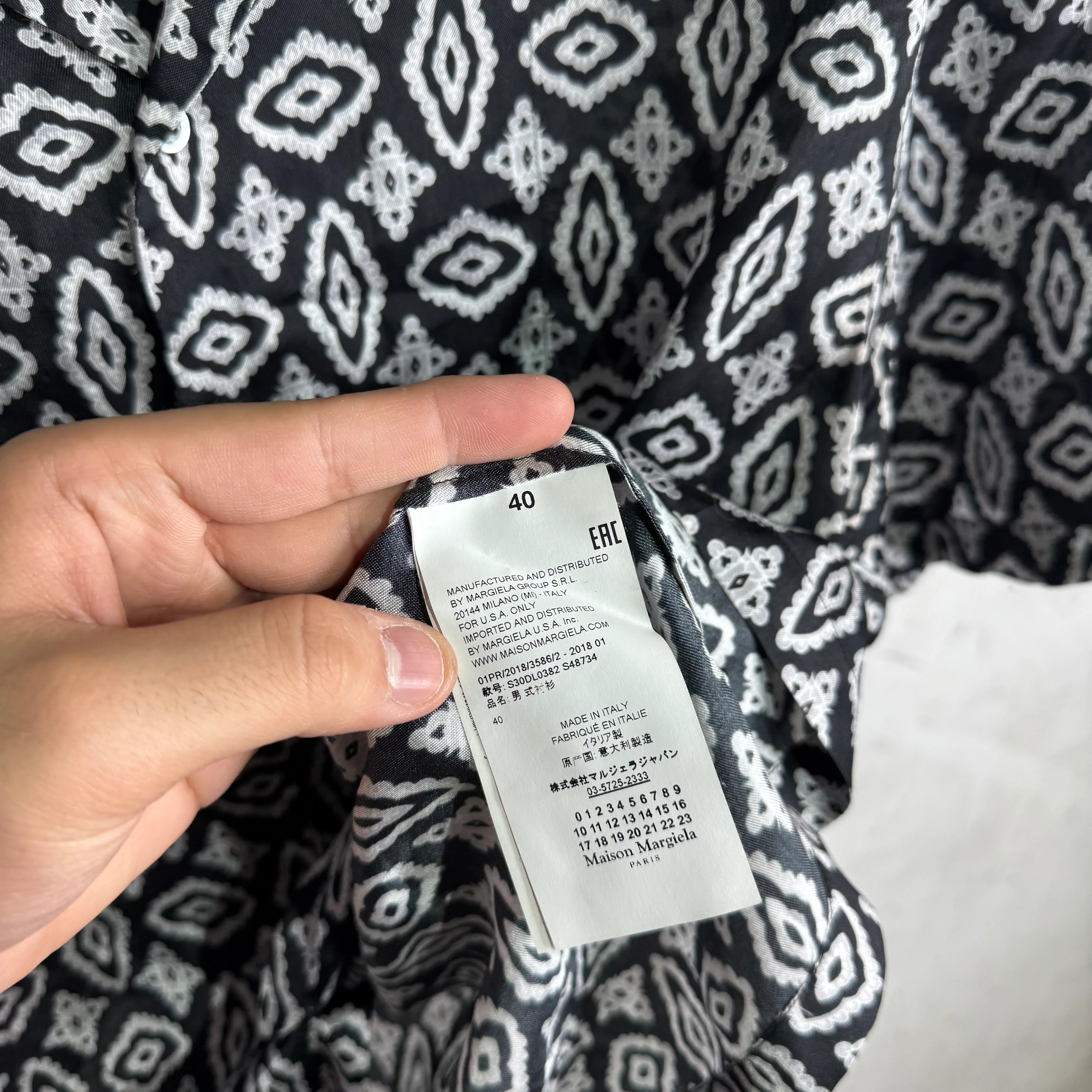 Margiela Silk Patterned Shirt - Image 6