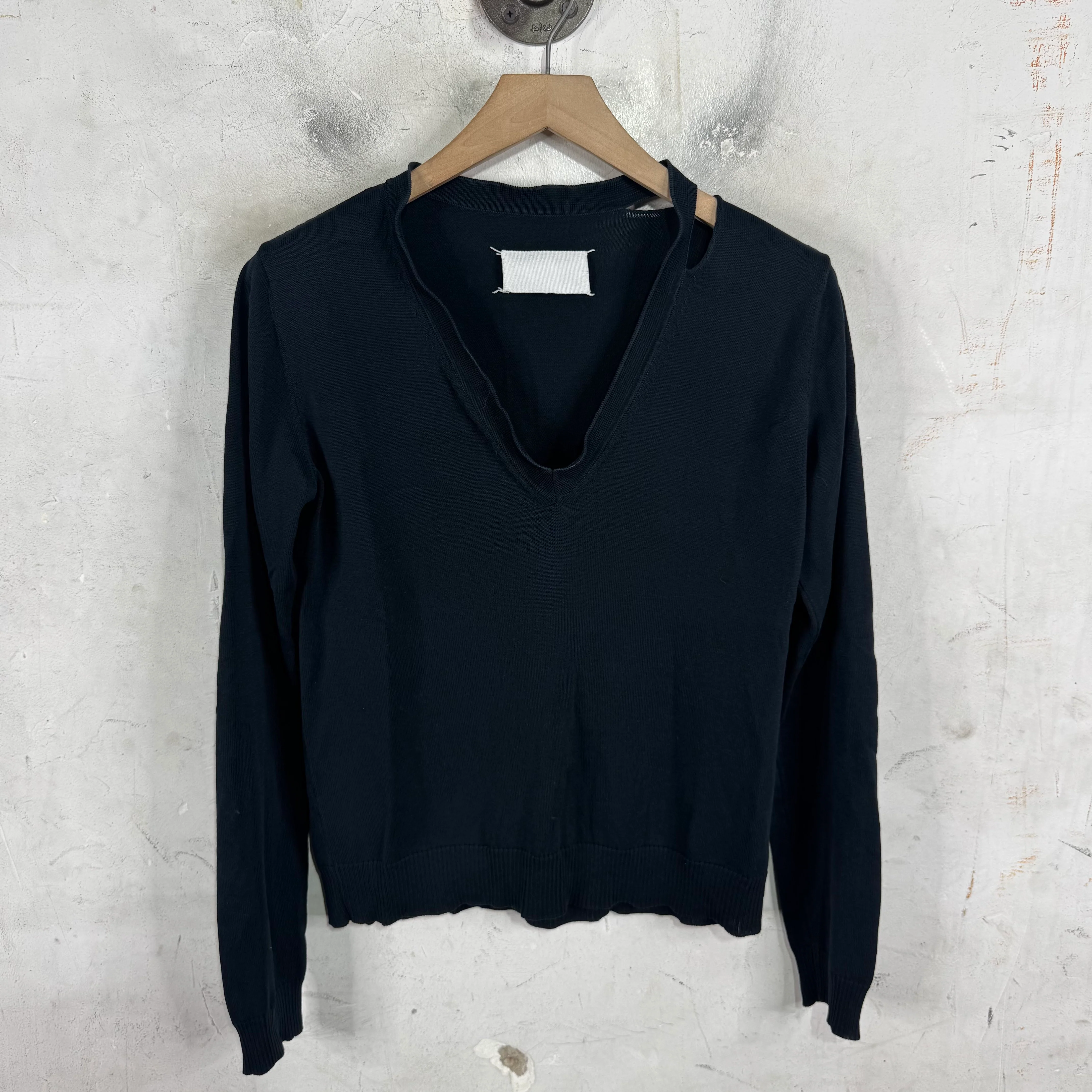 Margiela Slashed V-Neck Sweater