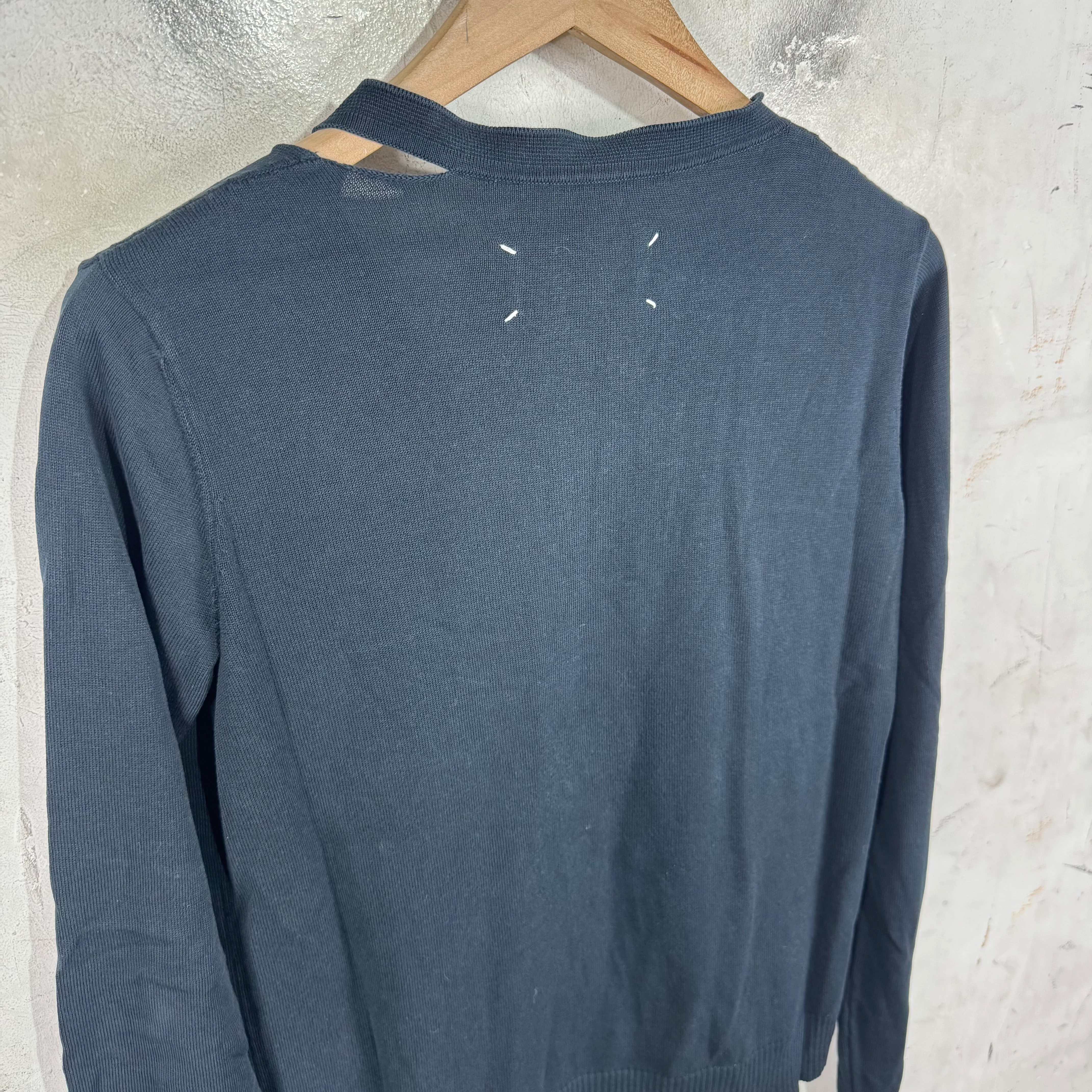 Margiela Slashed V-Neck Sweater - Image 6