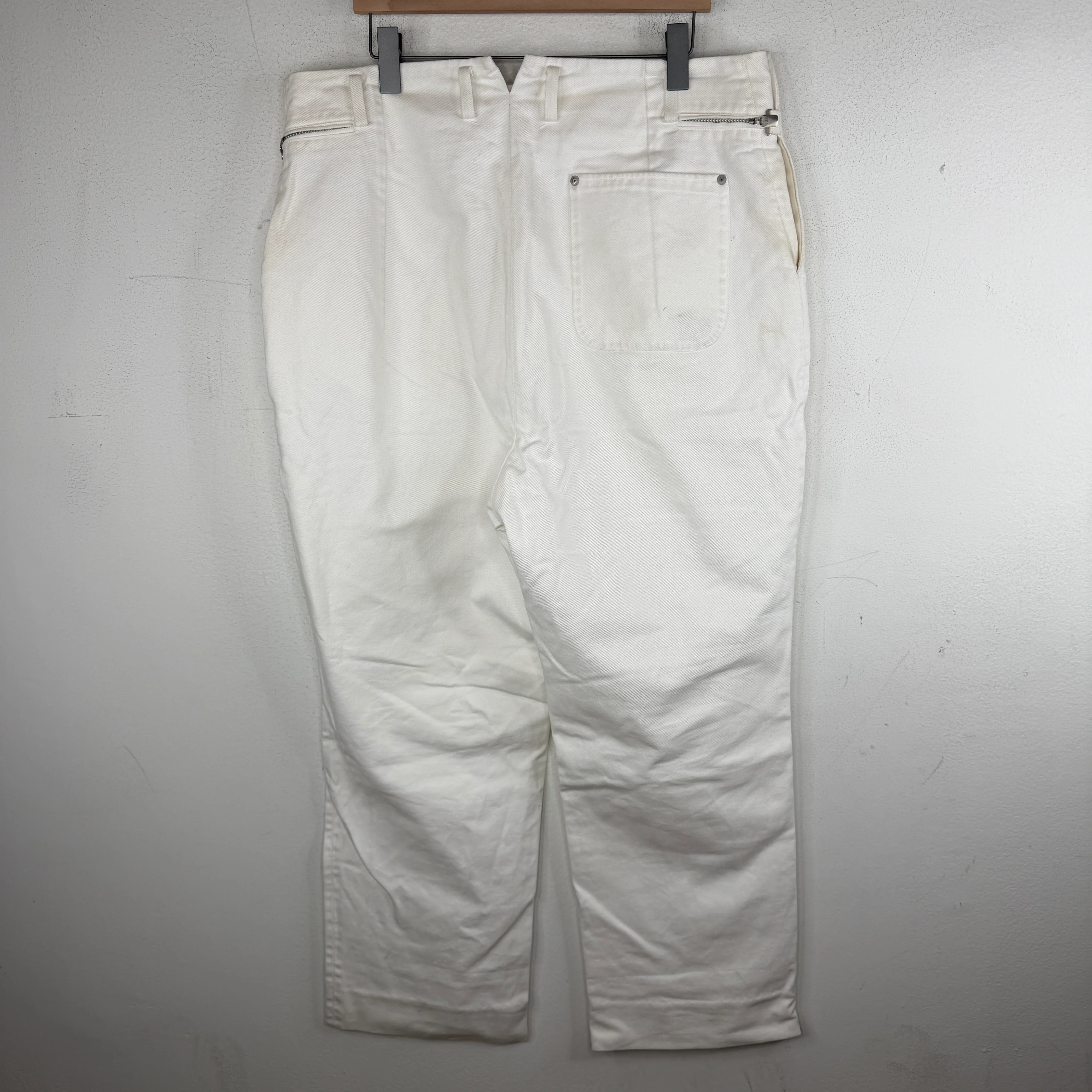 Margiela White Adjustable Waist Trousers - Image 2