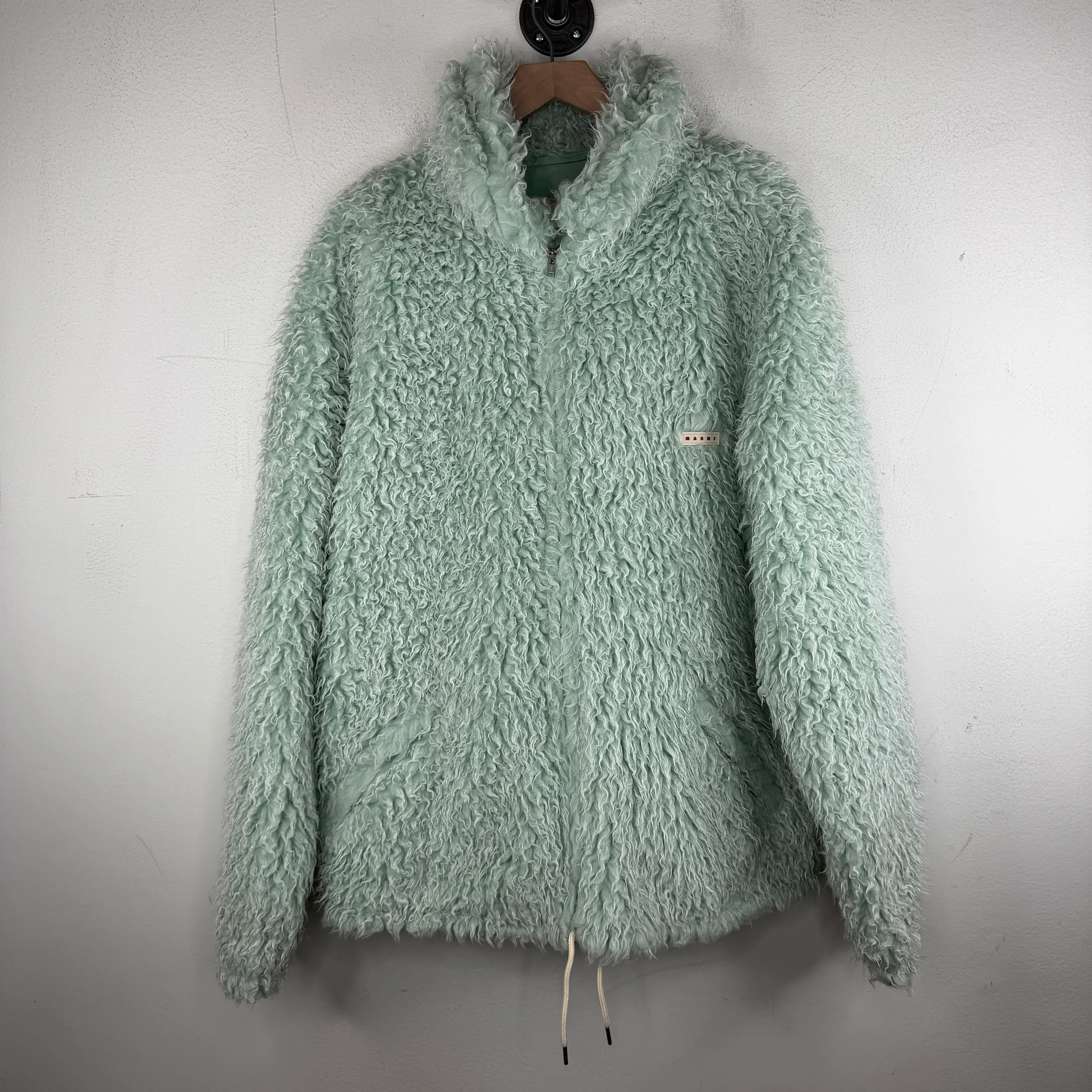 Marni Green Shaggy Jacket