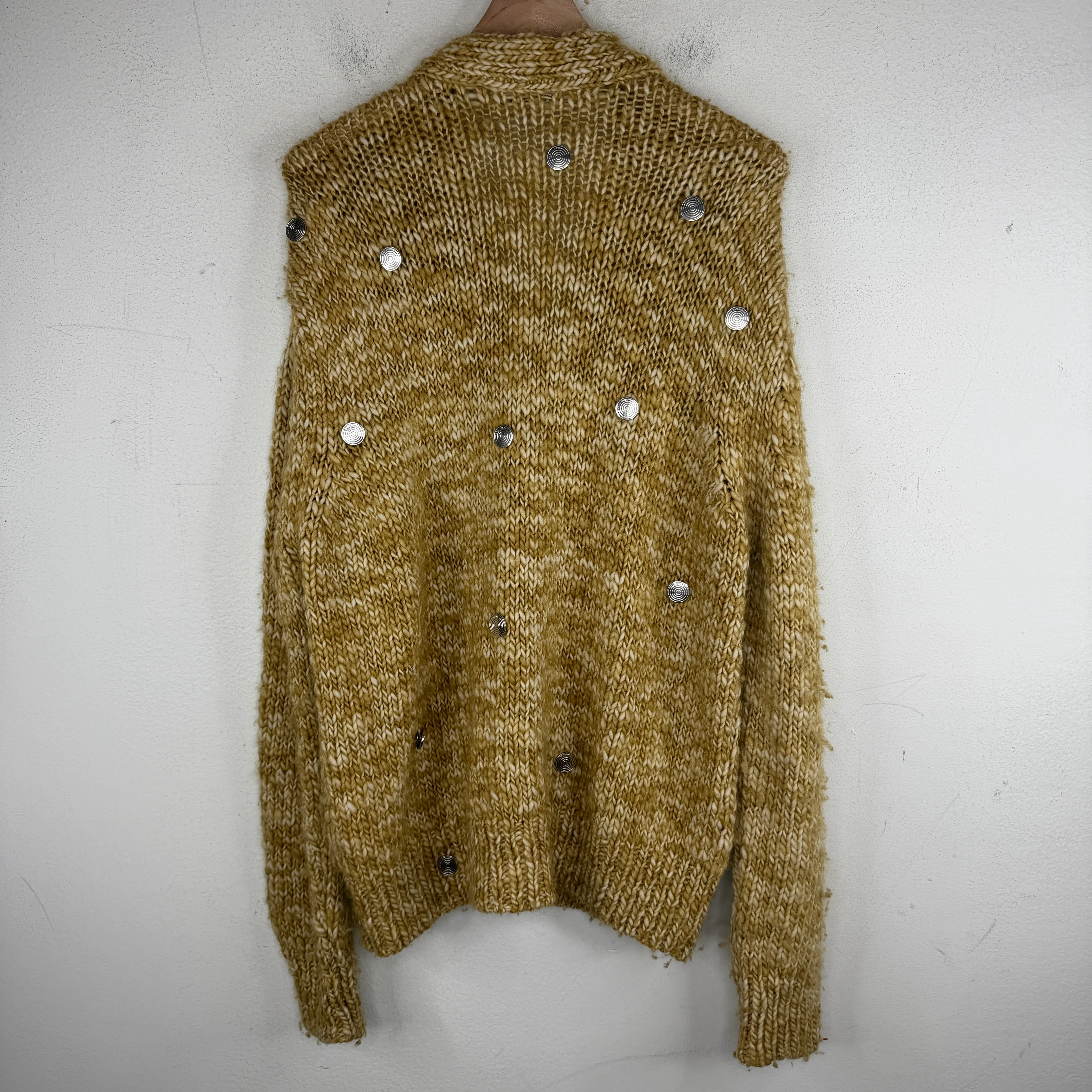 Namacheko Yellow Cable Knit Button Detail Cardigan - Image 2