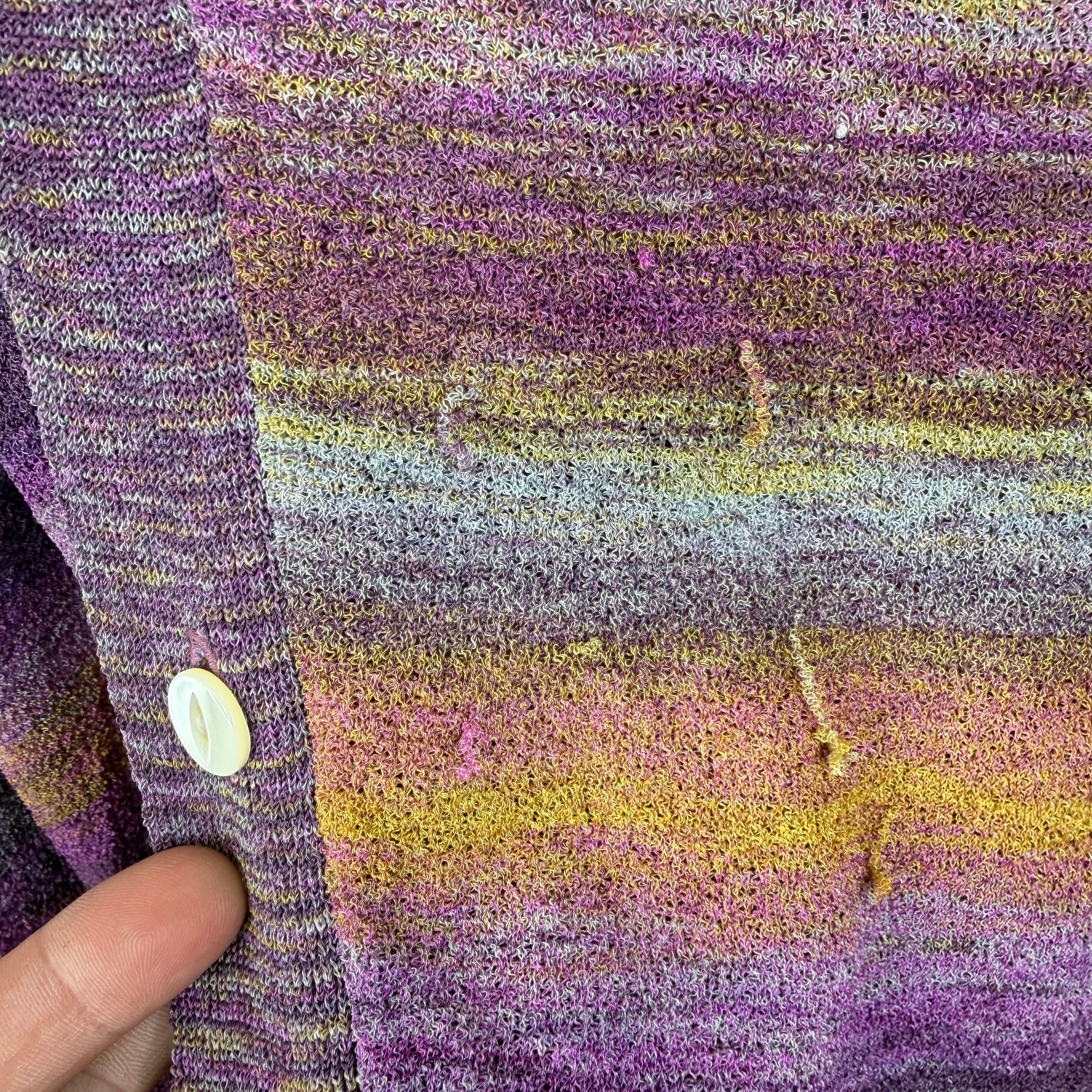 Needles Purple/Yellow Thin Cardigan - Image 6