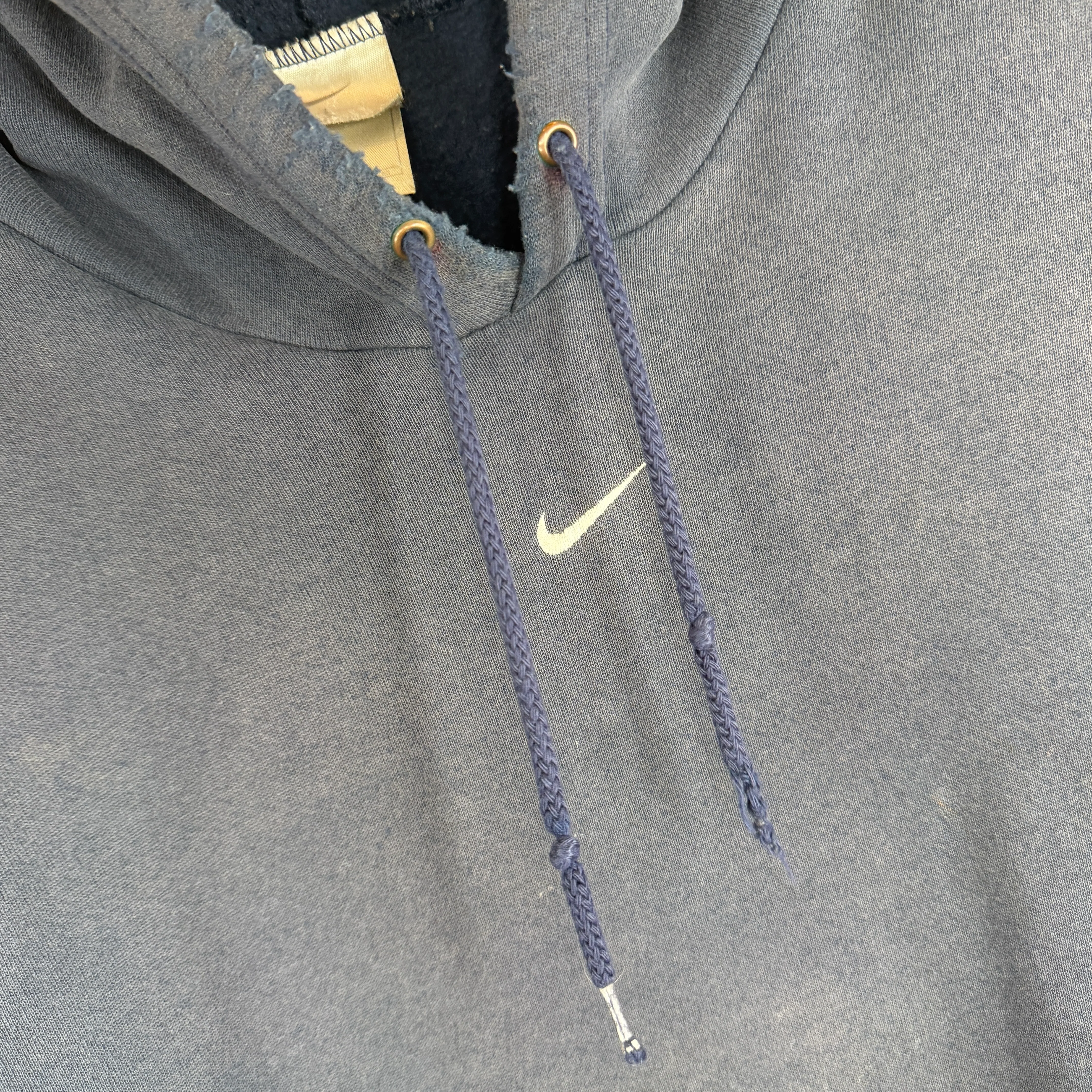 Vintage Nike Center Swoosh Navy Hoodie - Image 11