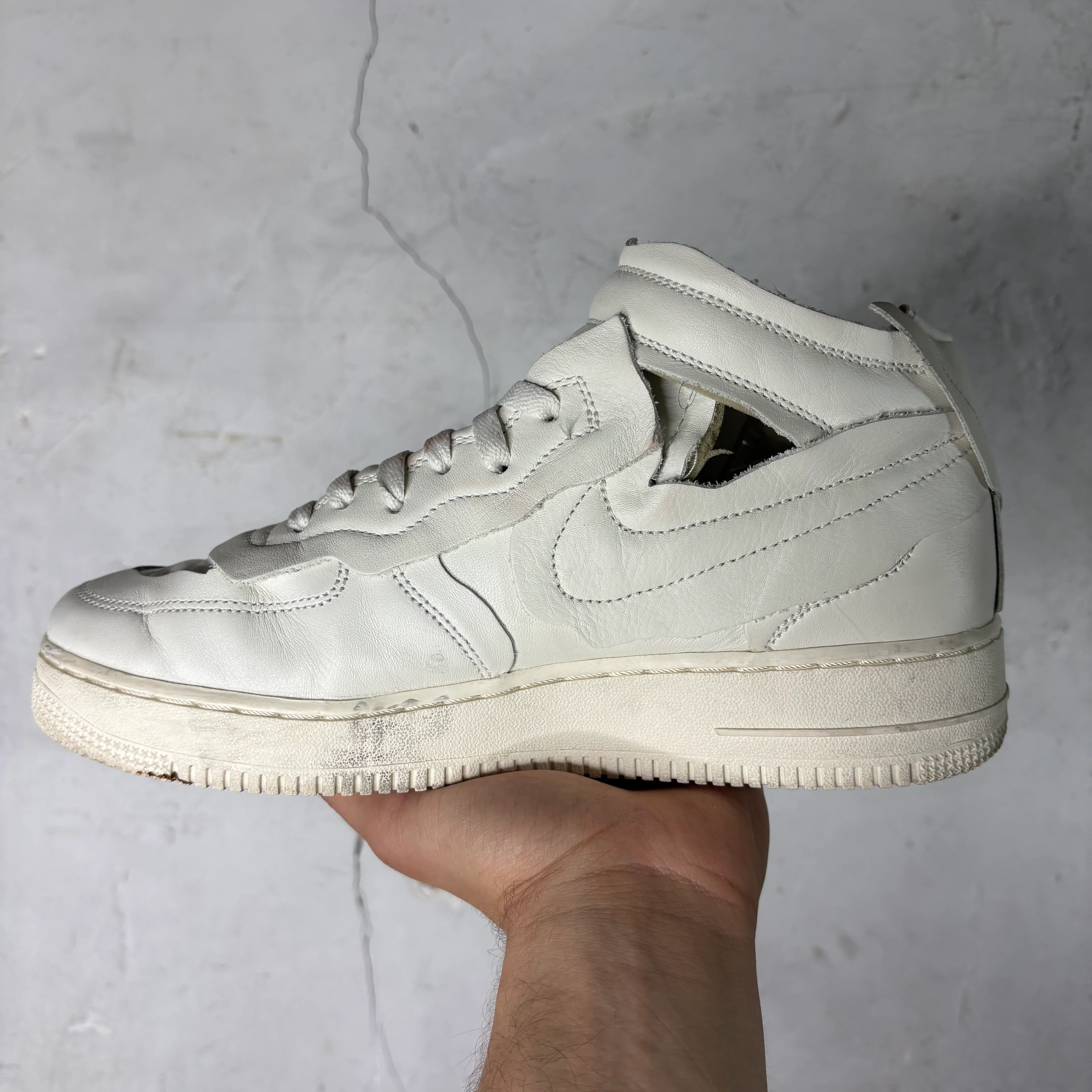 Nike x CDG White AF1 Mids - Image 4