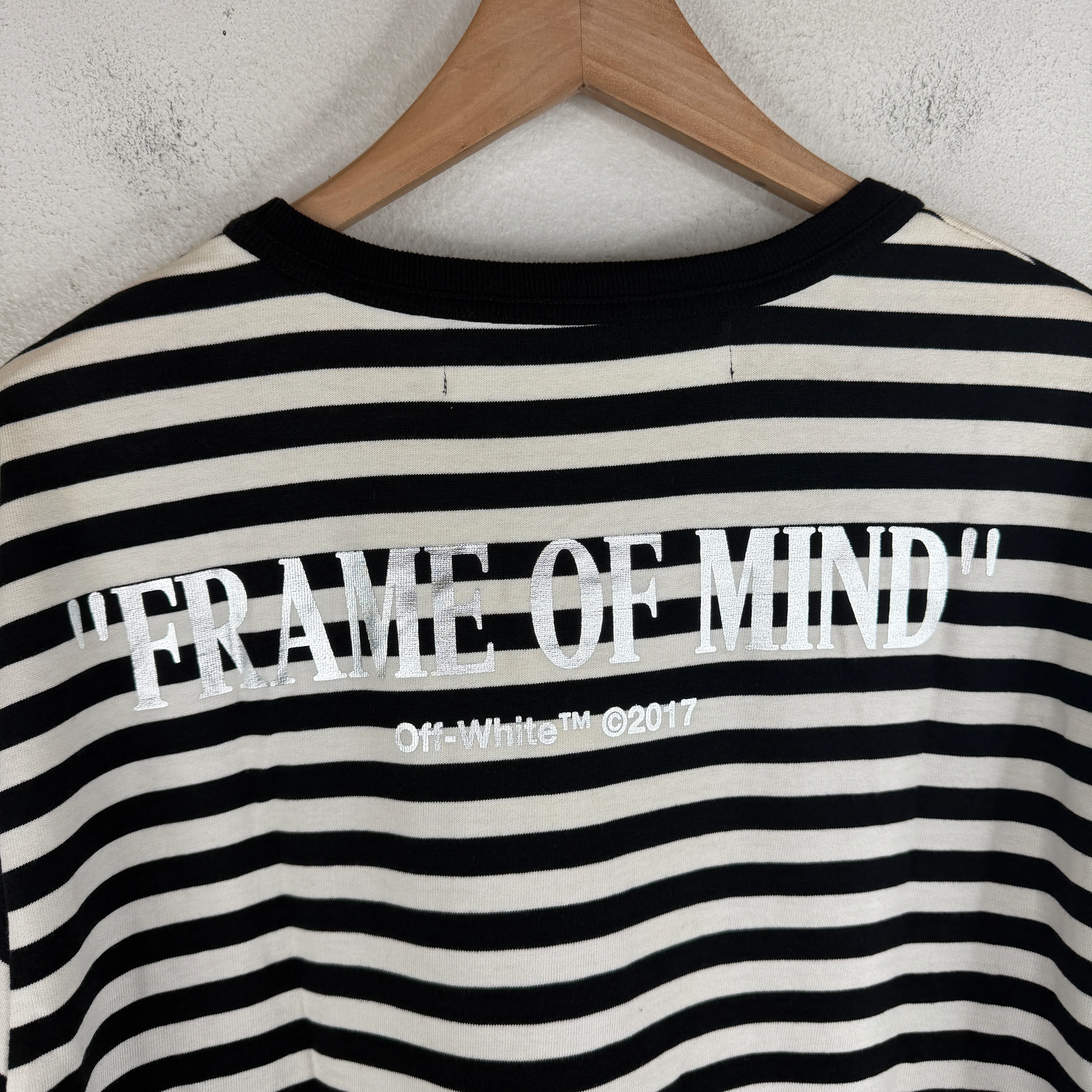 Off White Striped Frame Of Mind LS Shir - Image 11