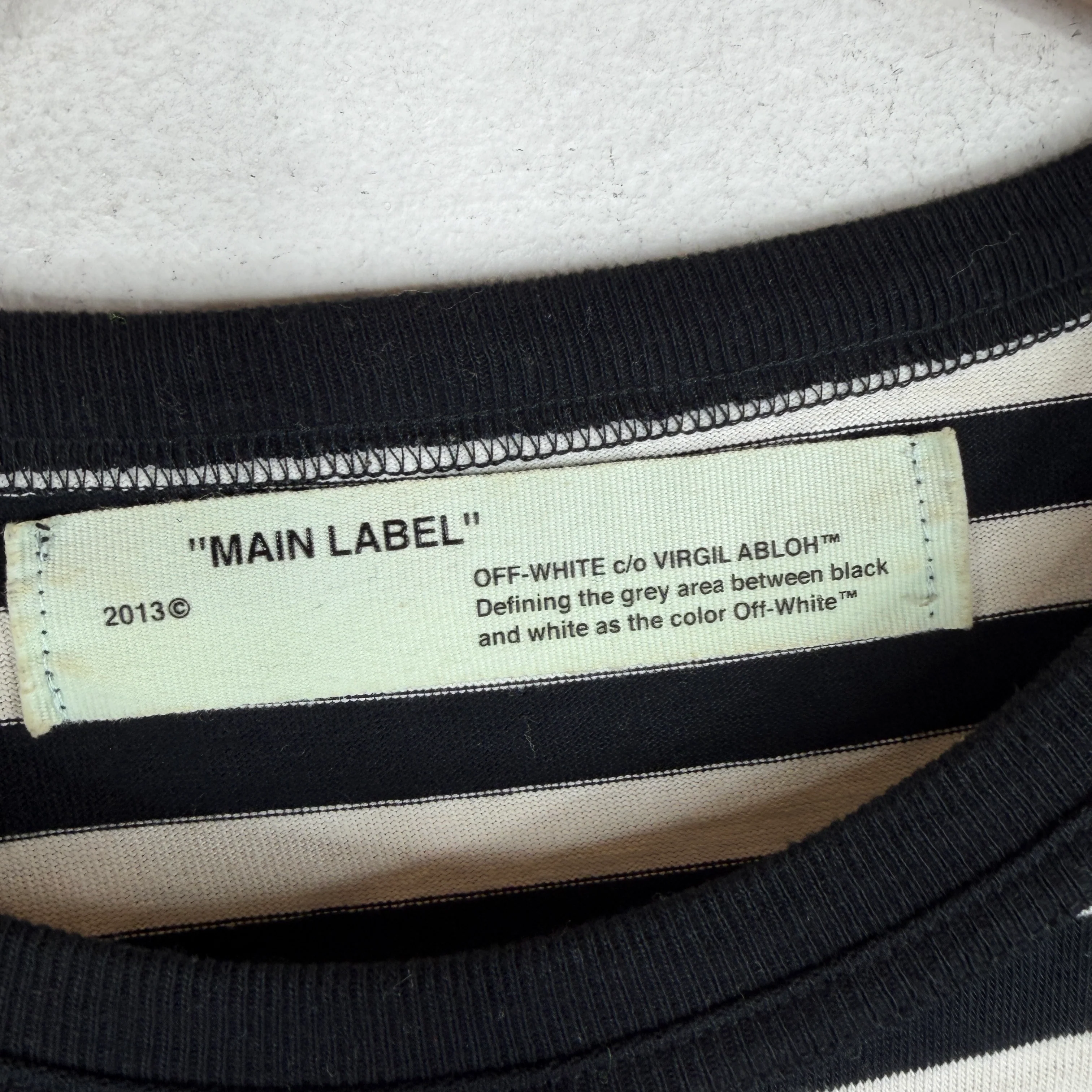 Off White Striped Frame Of Mind LS Shir - Image 3