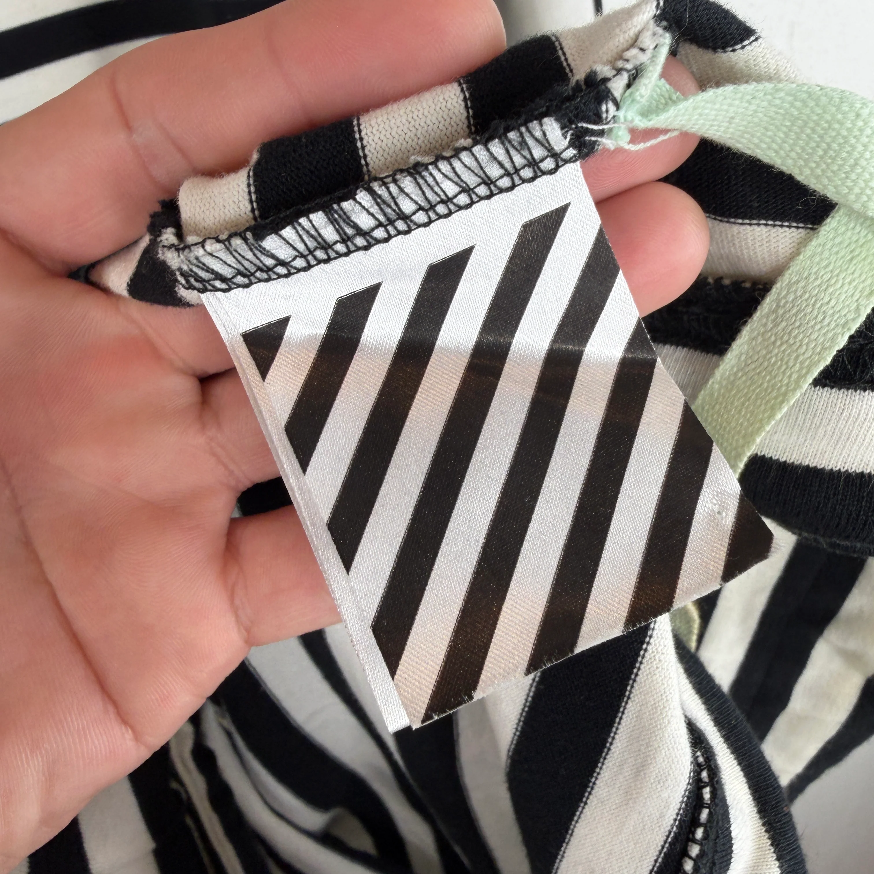 Off White Striped Frame Of Mind LS Shir - Image 4