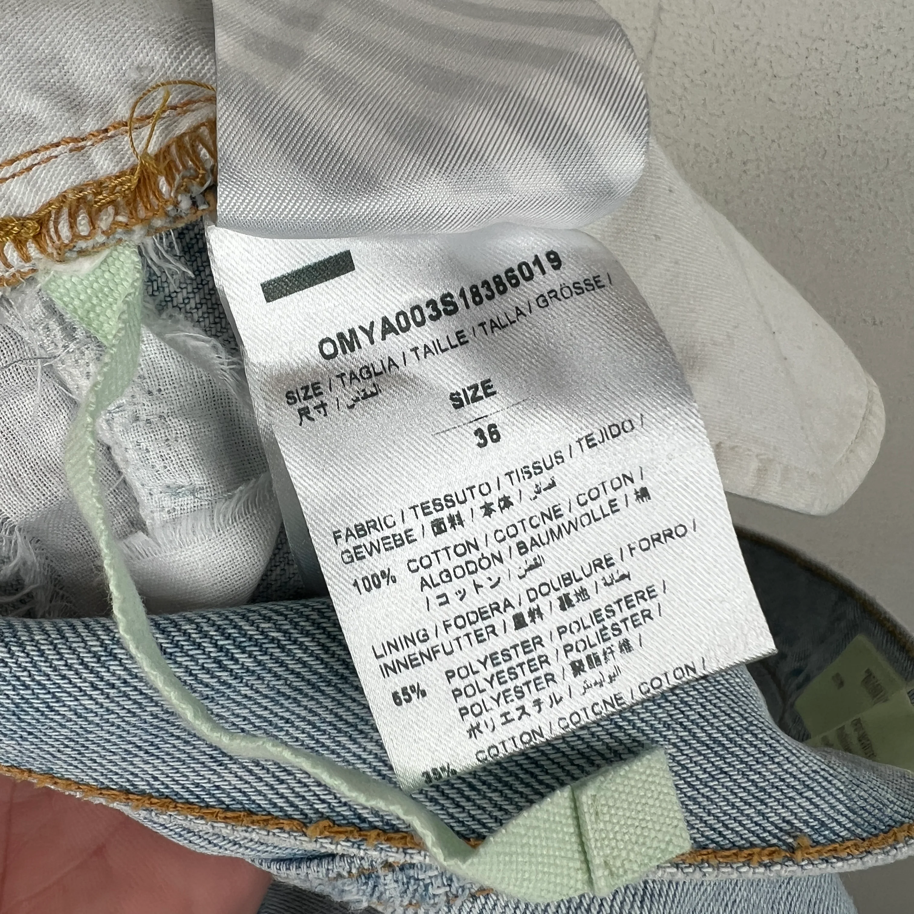 Off White Temperature Denim Jeans - Image 5