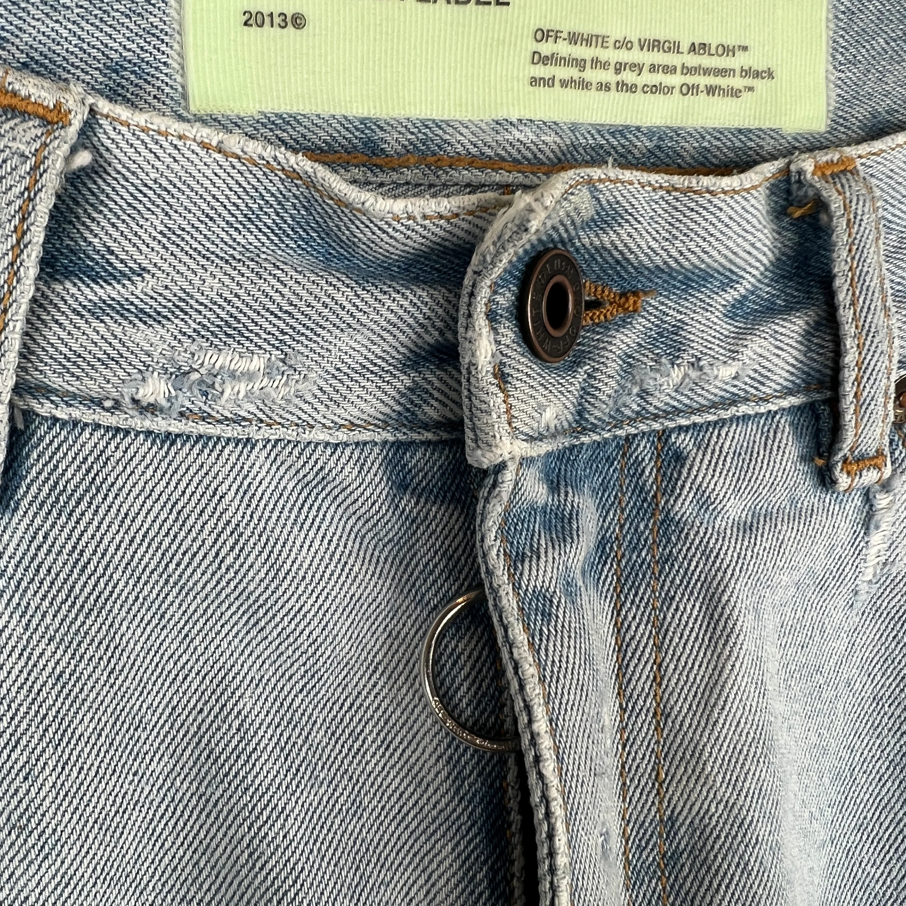 Off White Temperature Denim Jeans - Image 9