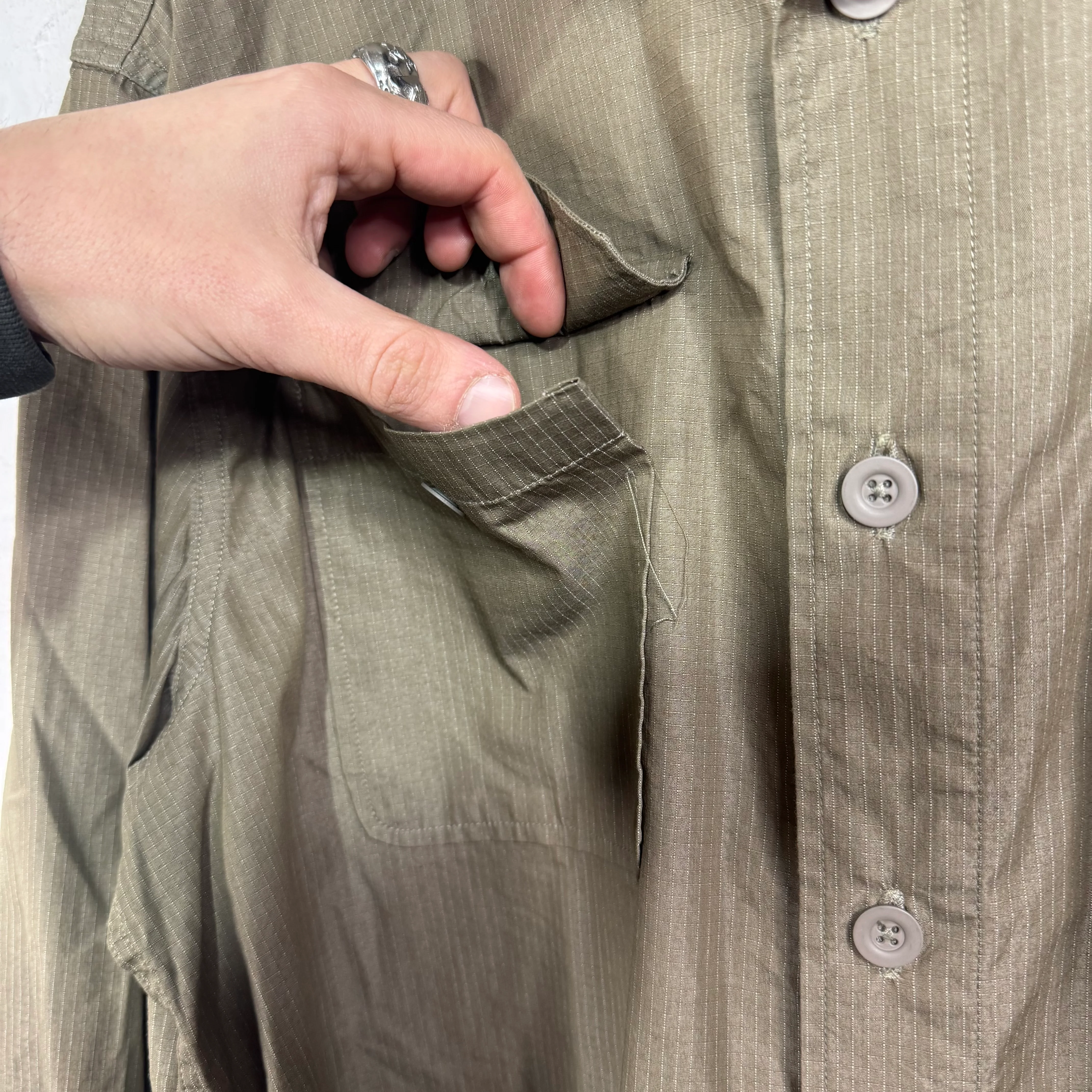Our Legacy Military Base Shirt Olive - Image 11