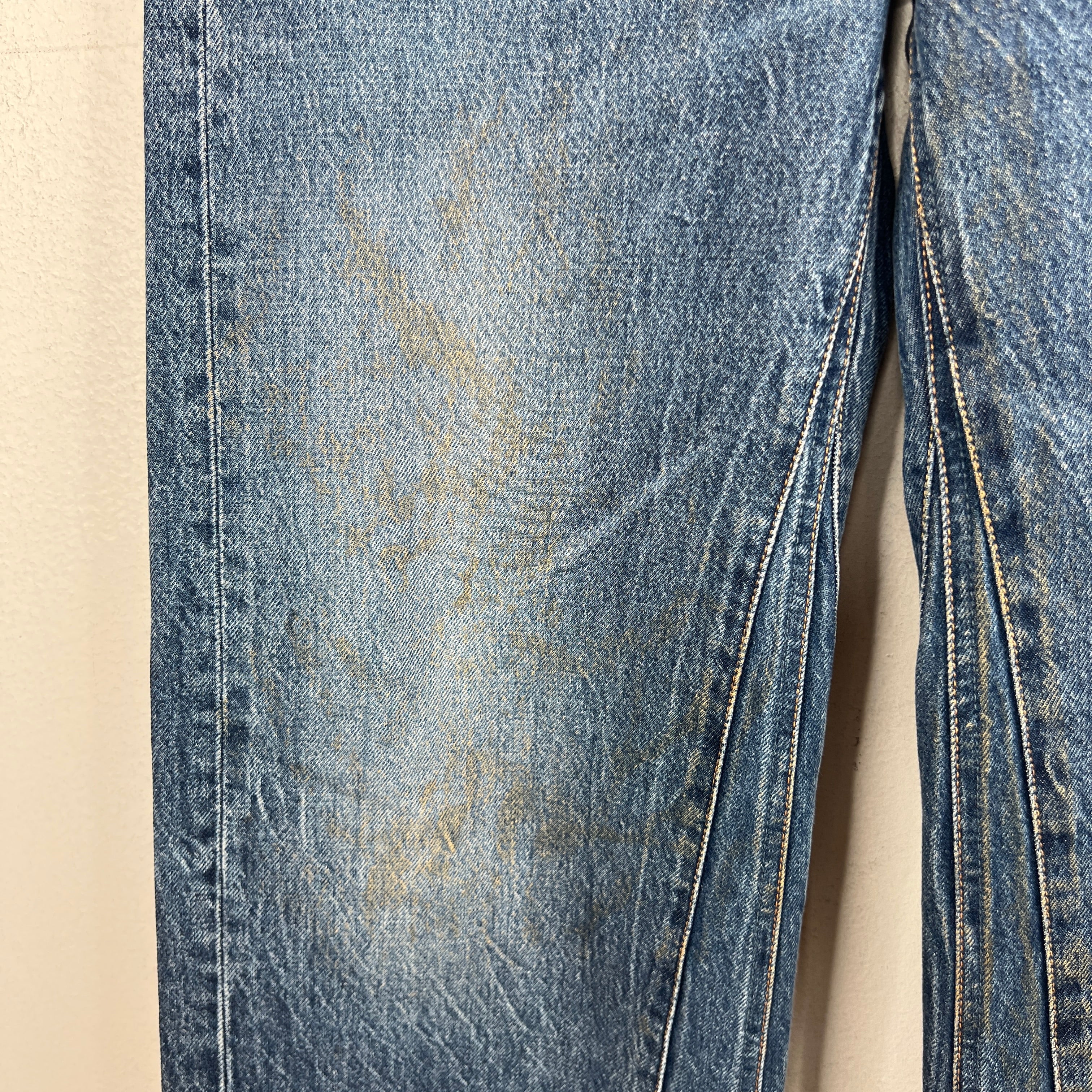Our Legacy Treble Cut Wide Leg Denim Jeans - Image 7