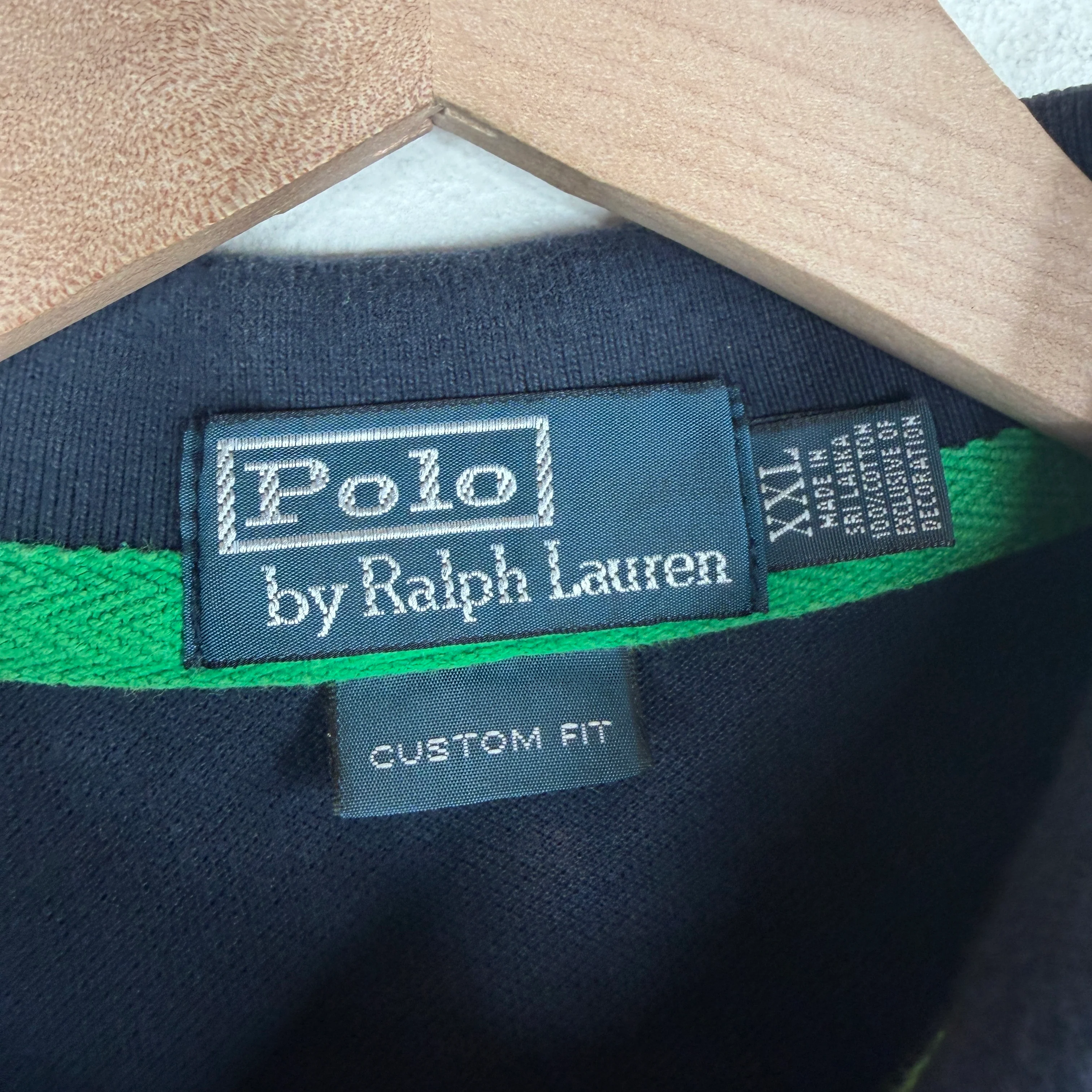 Polo Ralph Lauren Navy/Green Big Horse Polo T-Shirt - Image 3