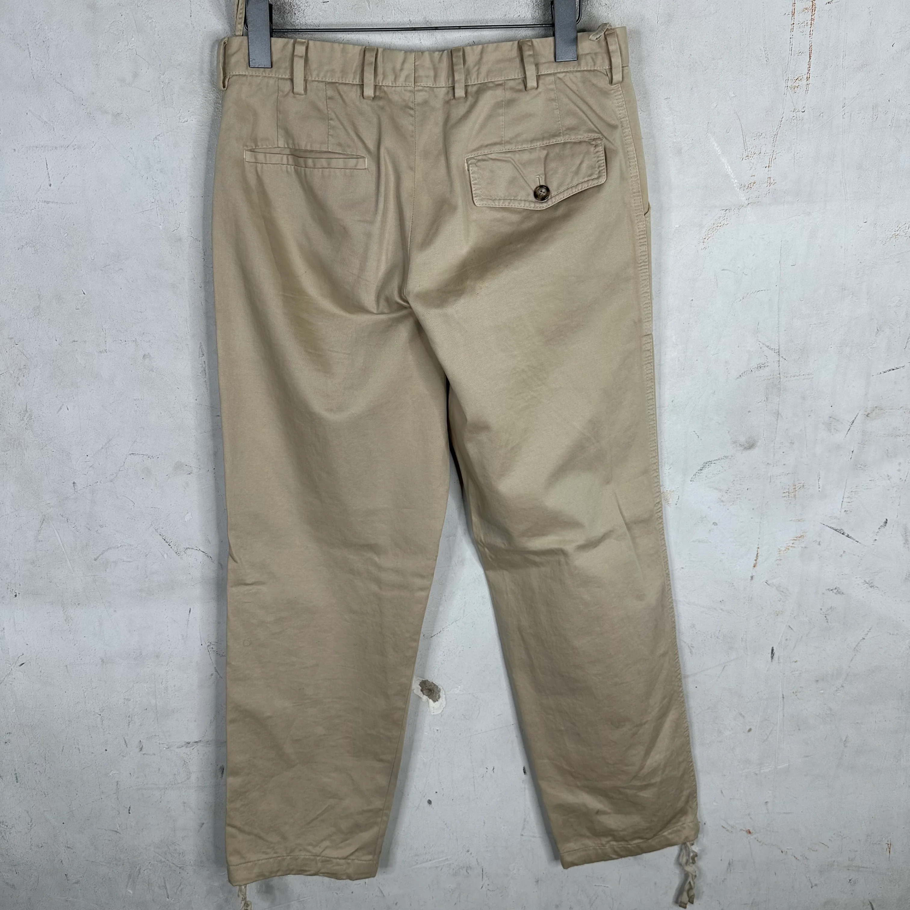 Prada Beige Twill Pull Trouser - Image 2