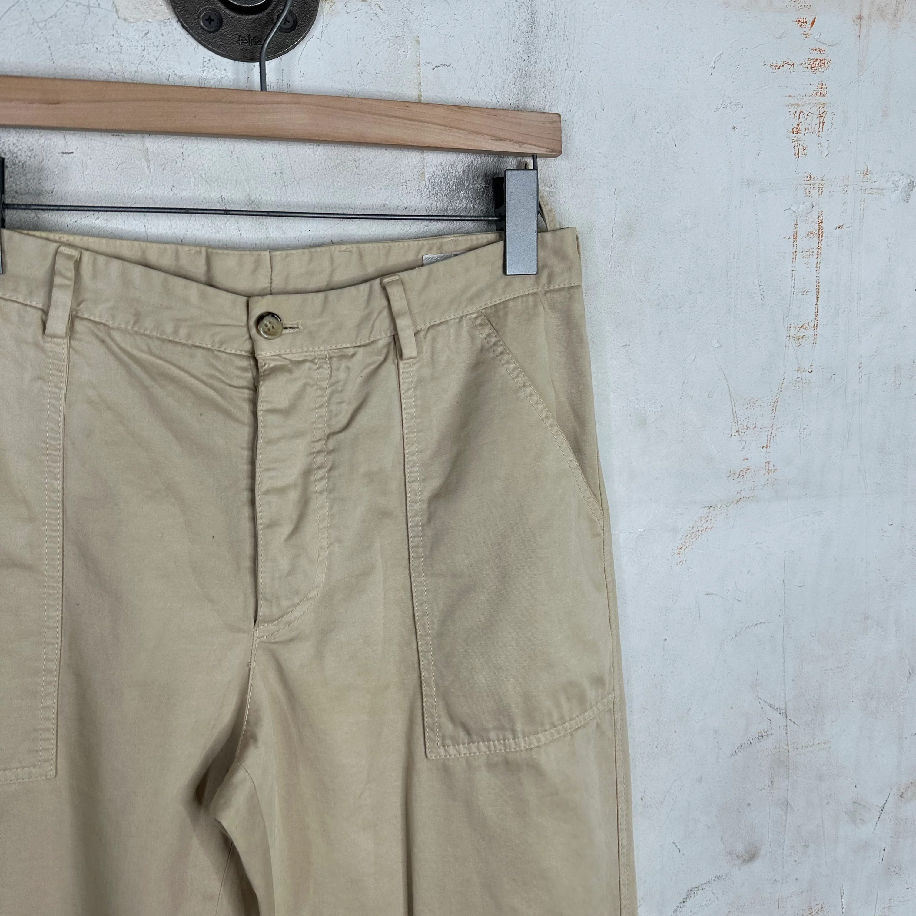 Prada Beige Twill Pull Trouser - Image 3