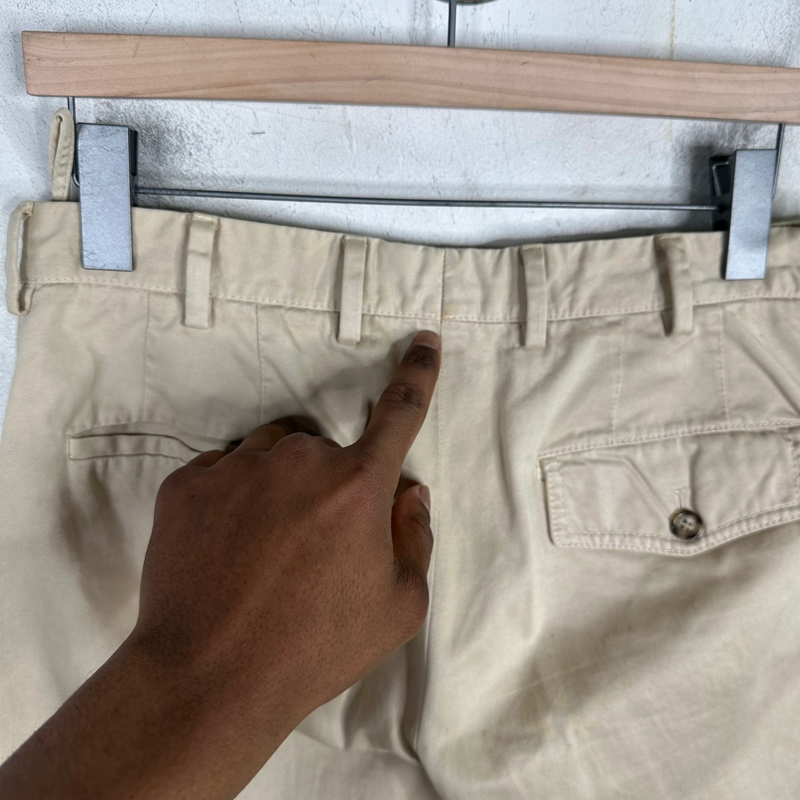 Prada Beige Twill Pull Trouser - Image 7