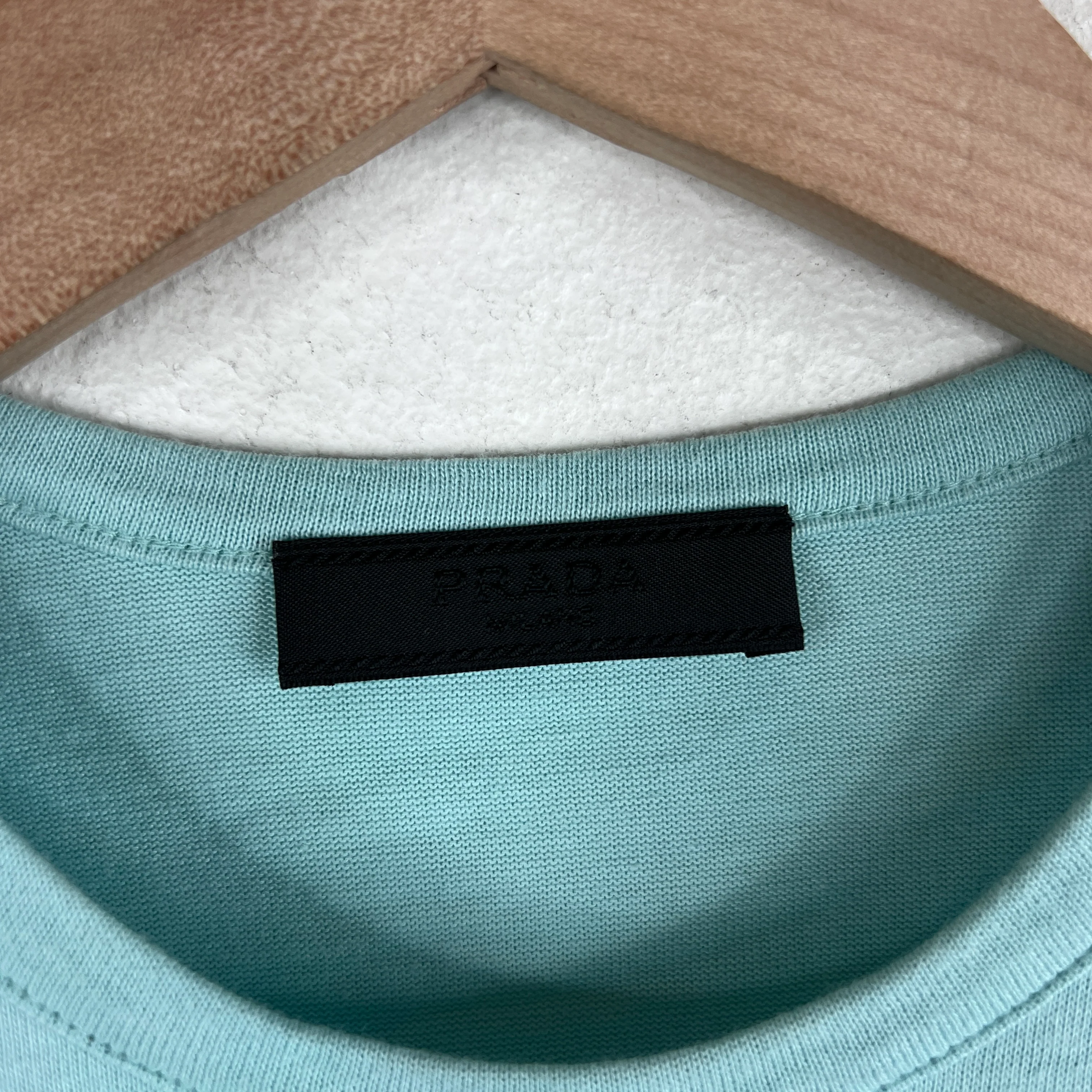 Prada Blue Basic T-Shirt - Image 3