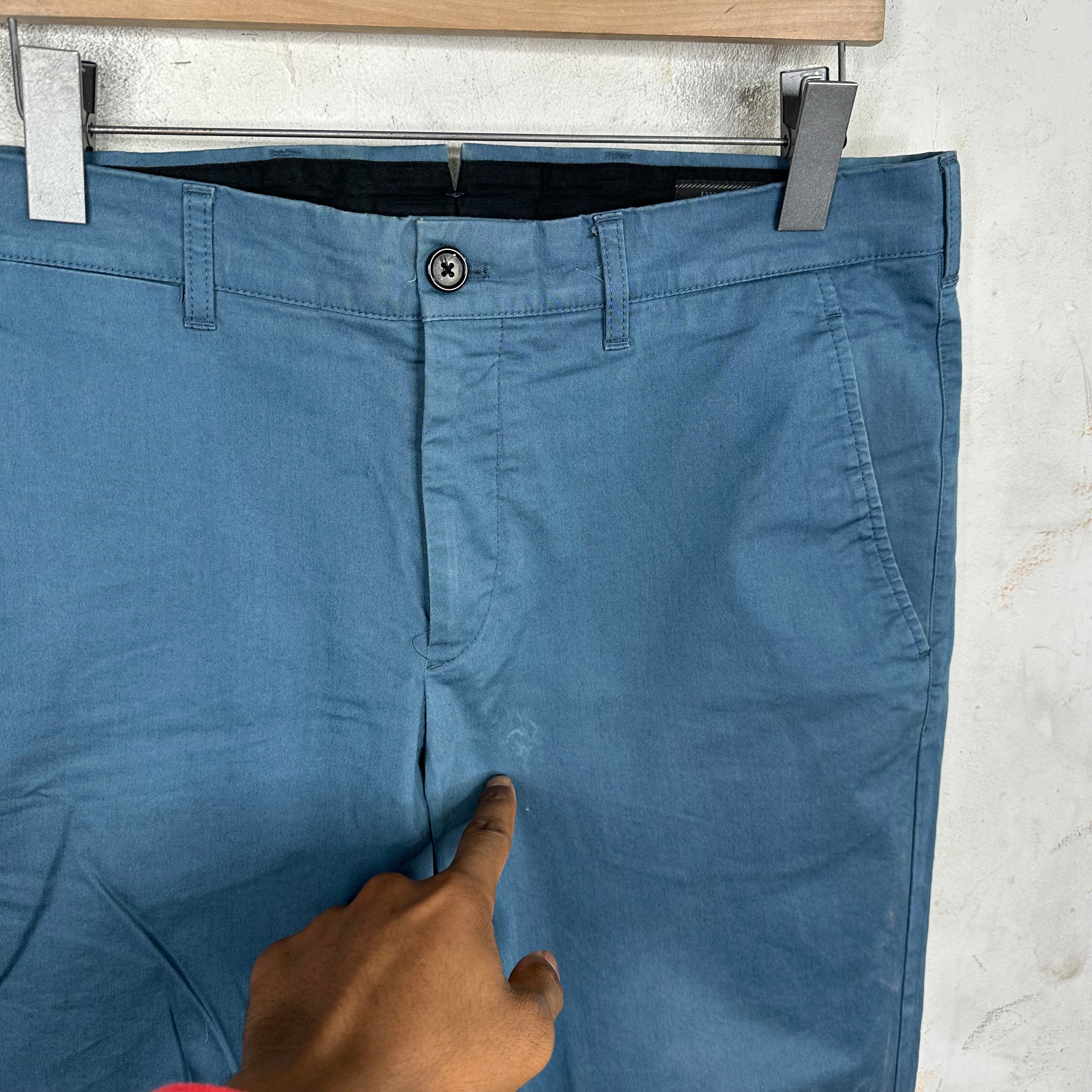 Prada Blue Straight Chino Pants - Image 4