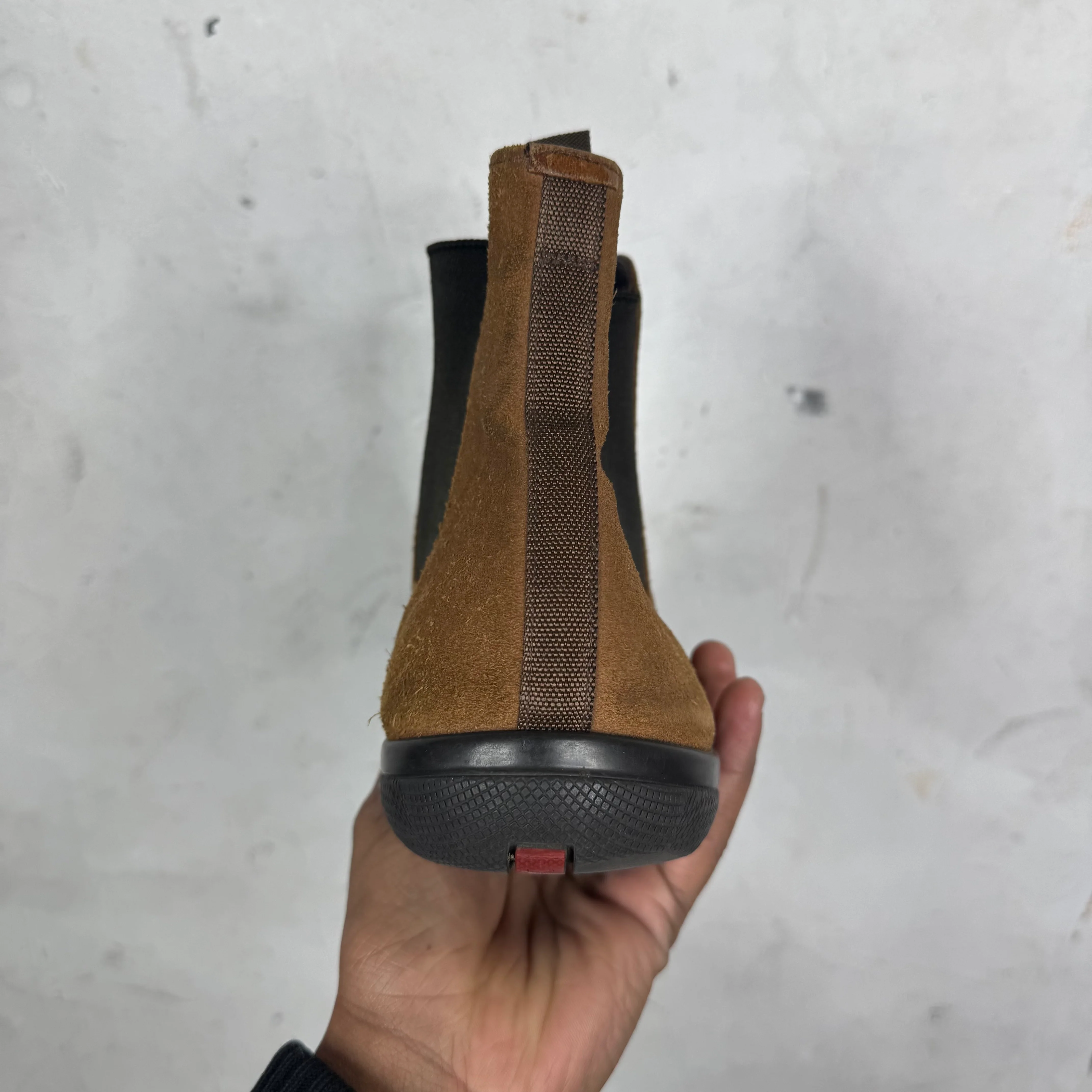 Prada Brown Chelsea Boots - Image 5