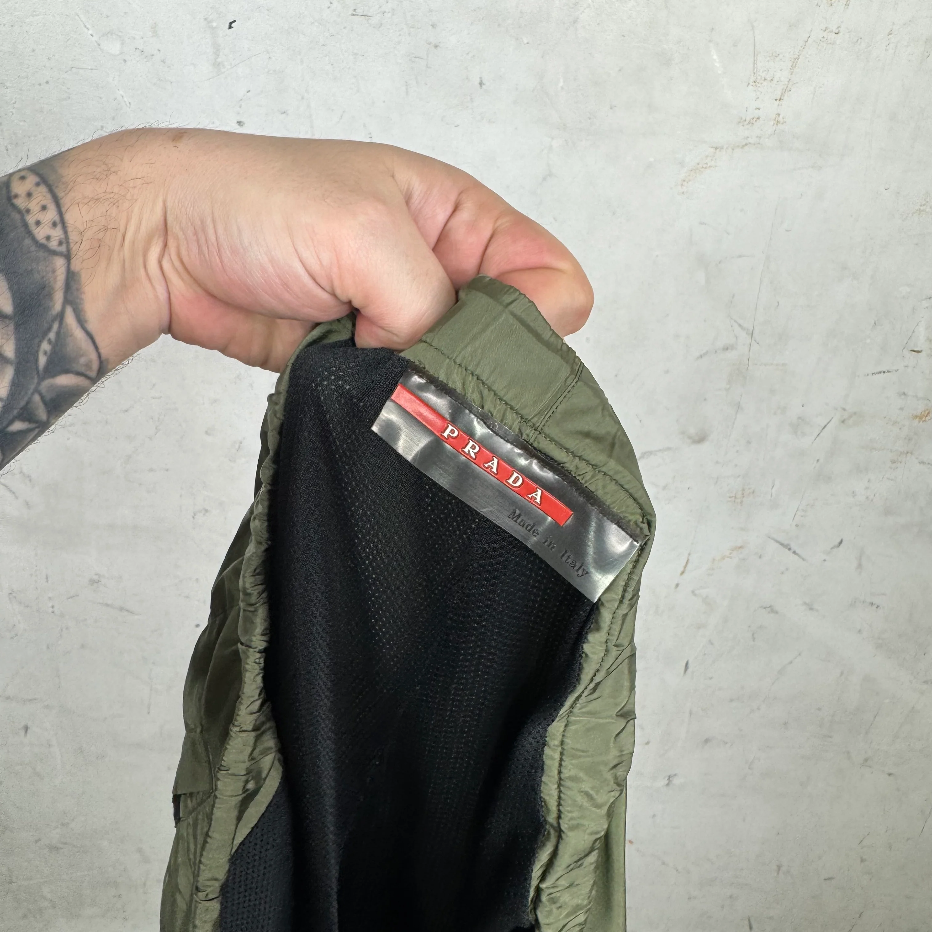 Prada Green Windbreaker Pants - Image 3