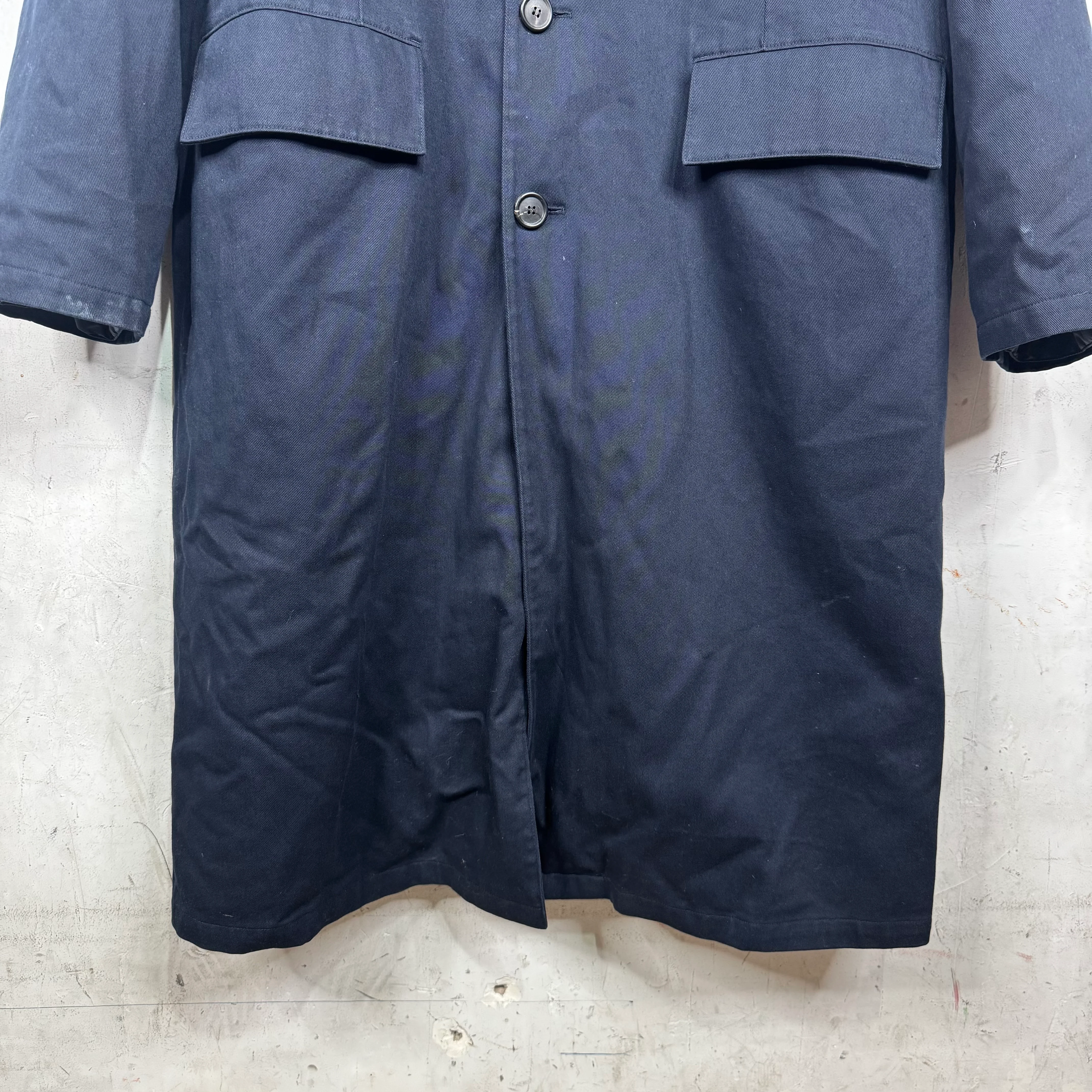 Prada Navy Padded Trench Coat - Image 7