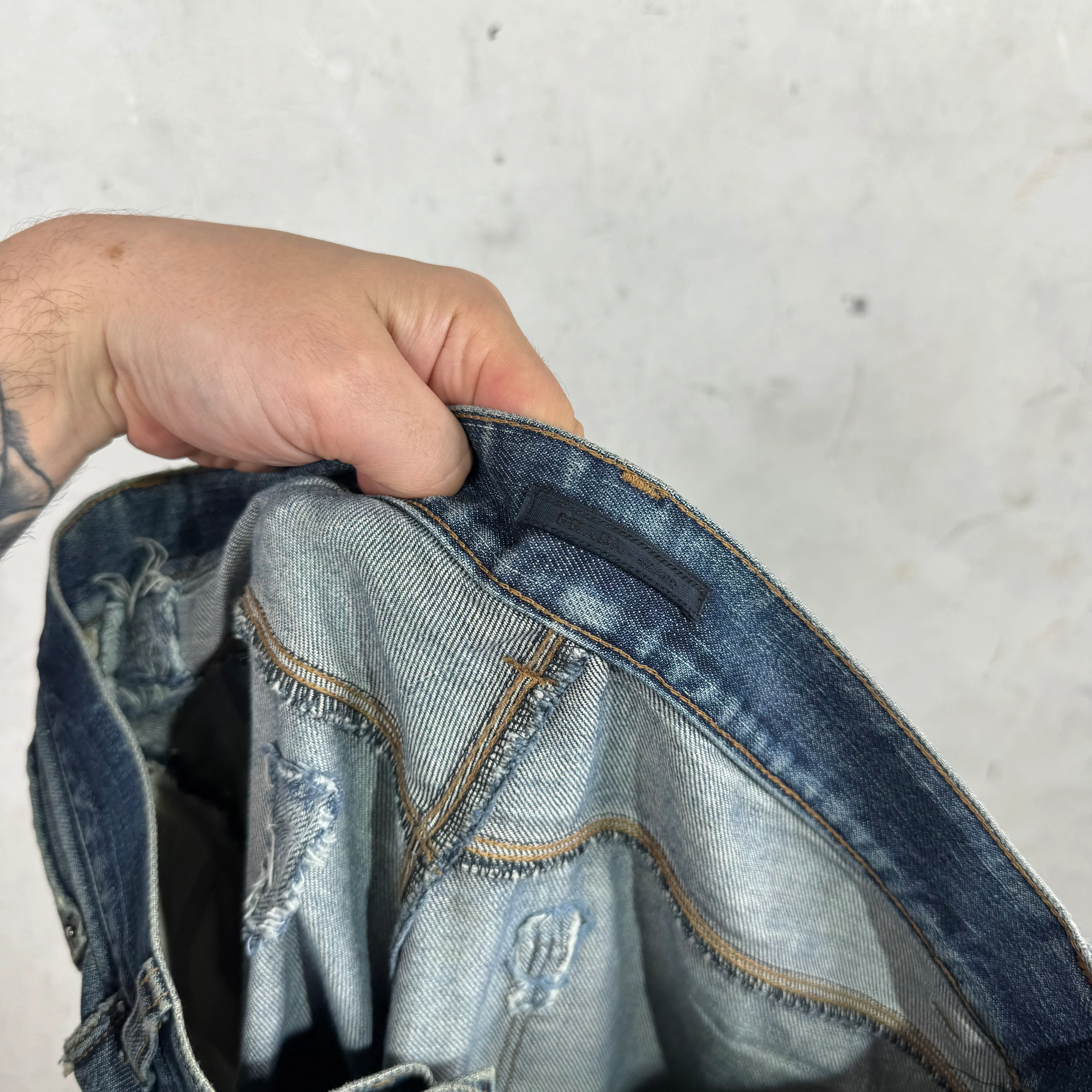 Prada Repaired Tapered Cut Jeans - Image 3