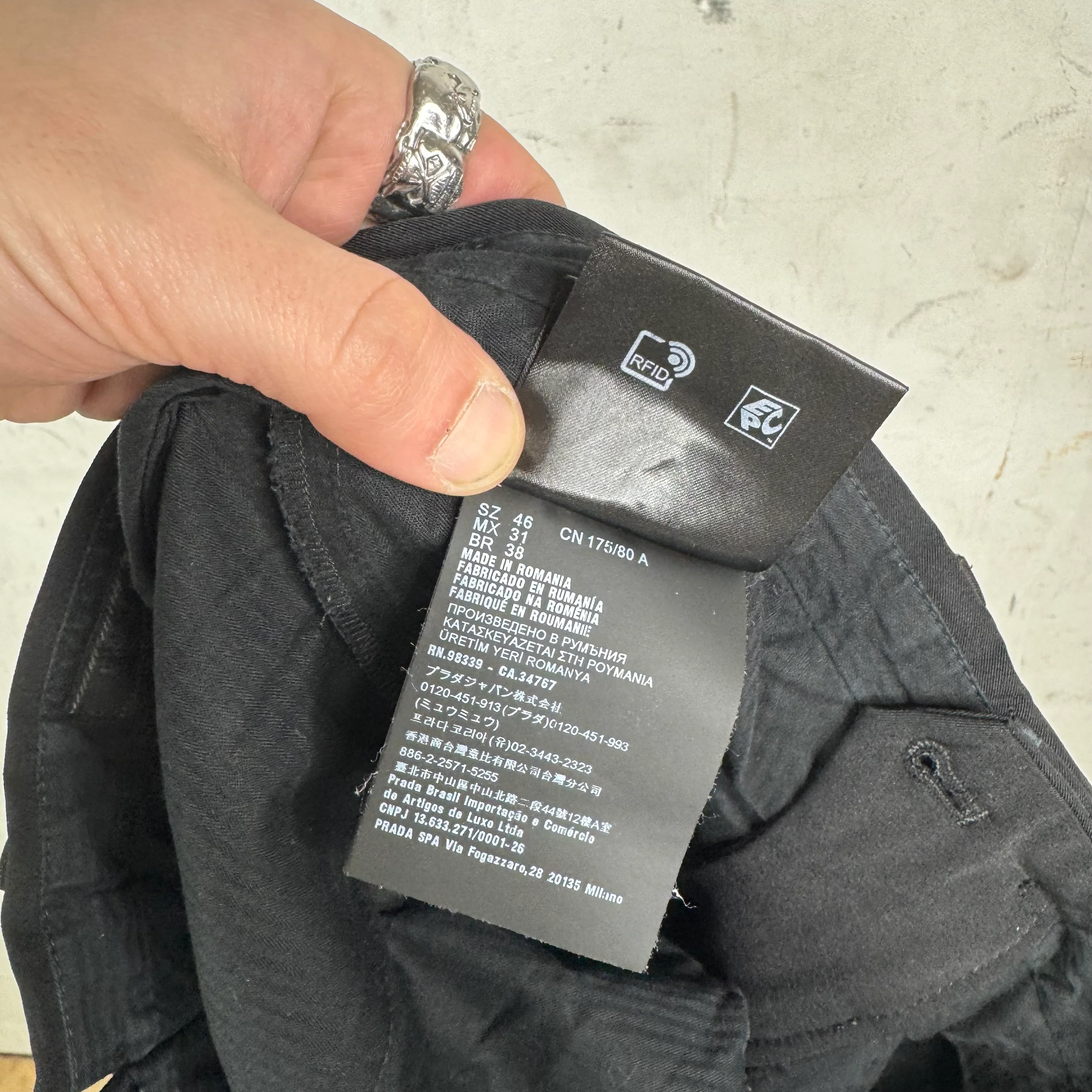 Prada Slim Black Trousers - Image 4
