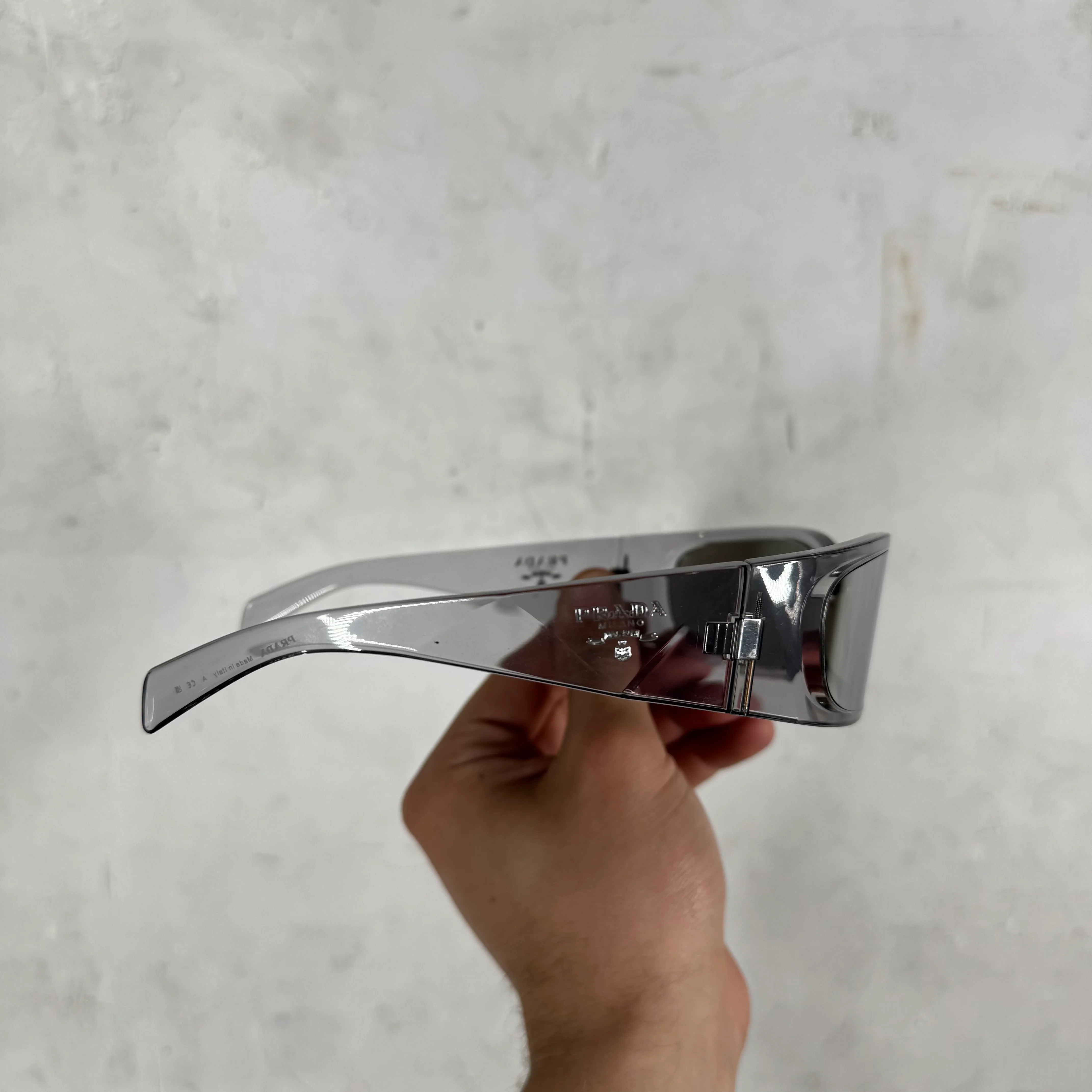 Prada SPRA19 Clear Reflective Sunglasses - Image 3