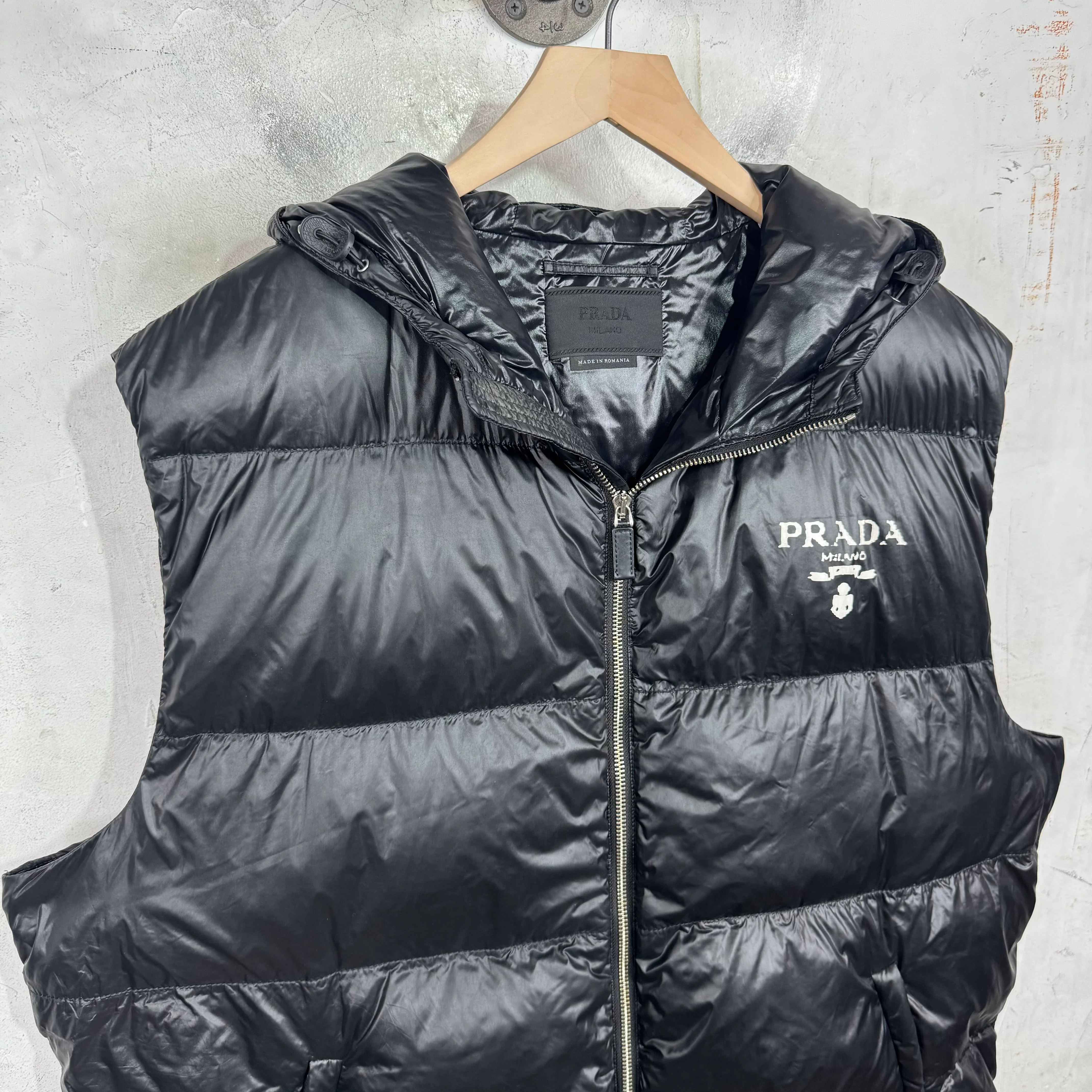 Prada Stencil Logo Puffer Vest - Image 5