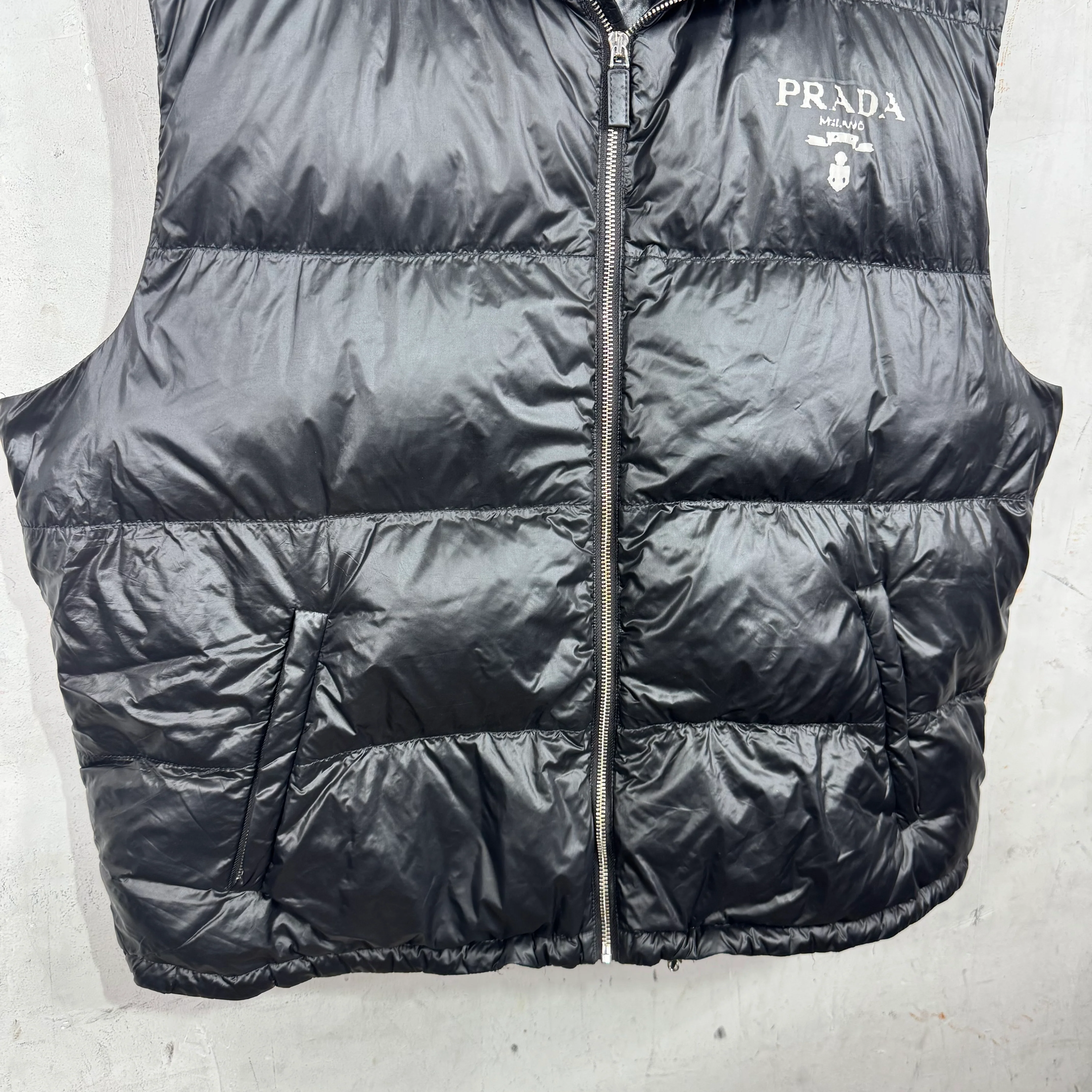 Prada Stencil Logo Puffer Vest - Image 6