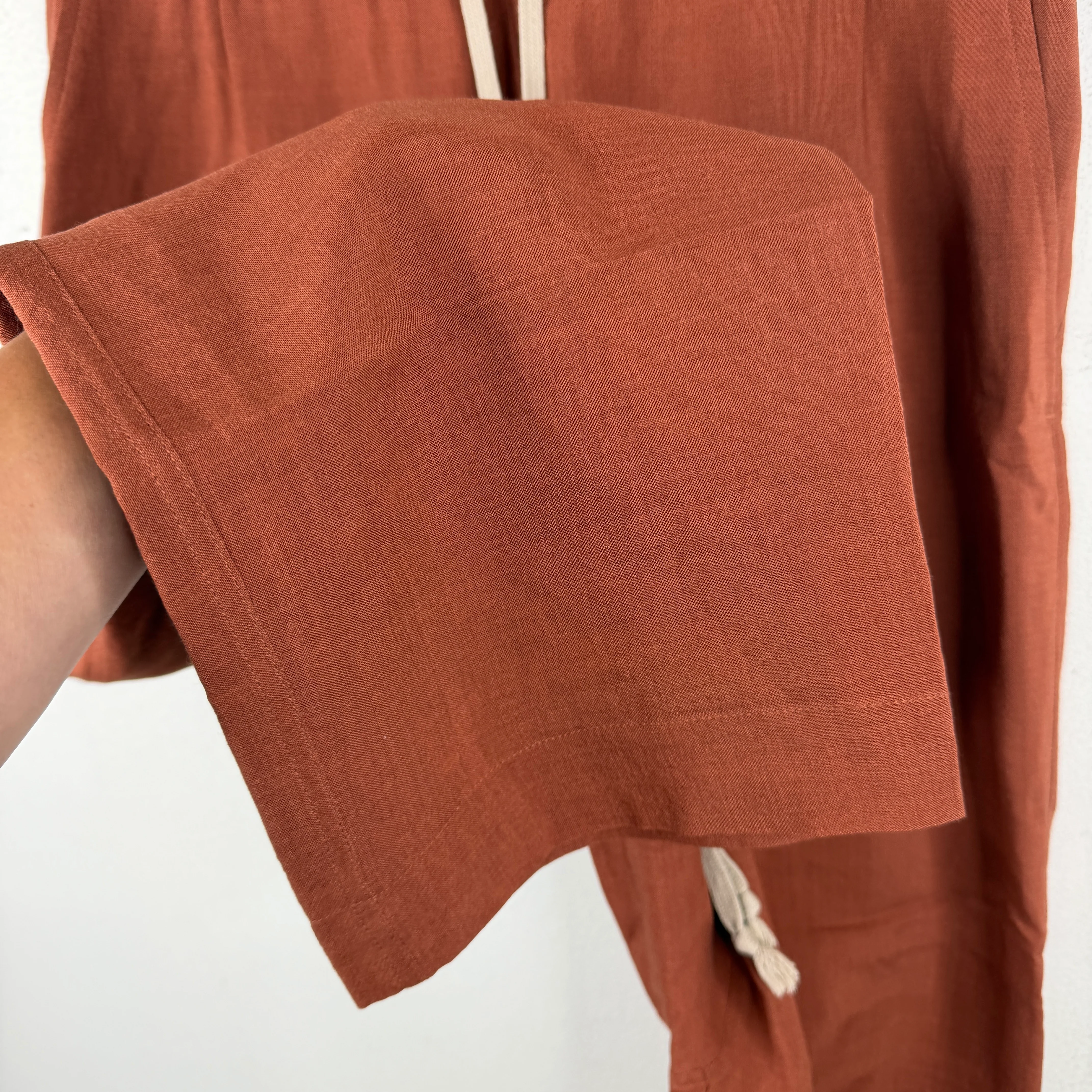 RIck Owens Terra Drop Crotch Silk Blend 3/4 Pants - Image 7