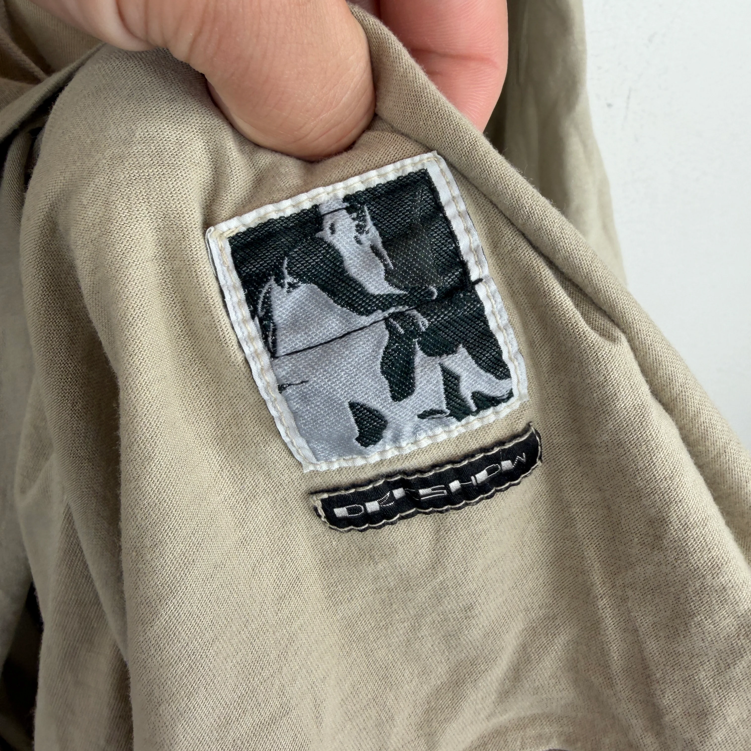 DRKSHDW Tan Double Layered Shirt Hoodie - Image 3
