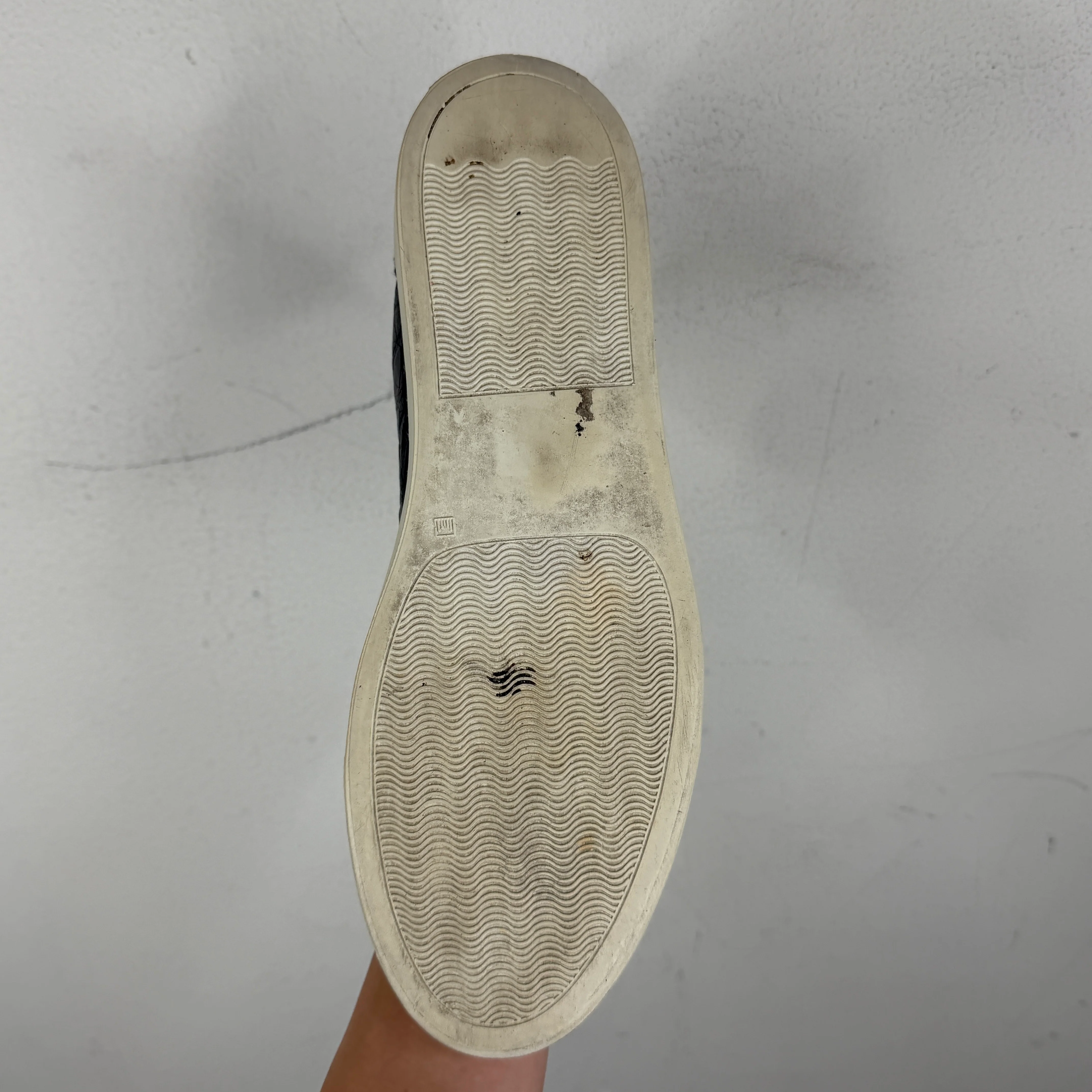Raf Simons Navy Croc Velcro Strap Sneakers - Image 6