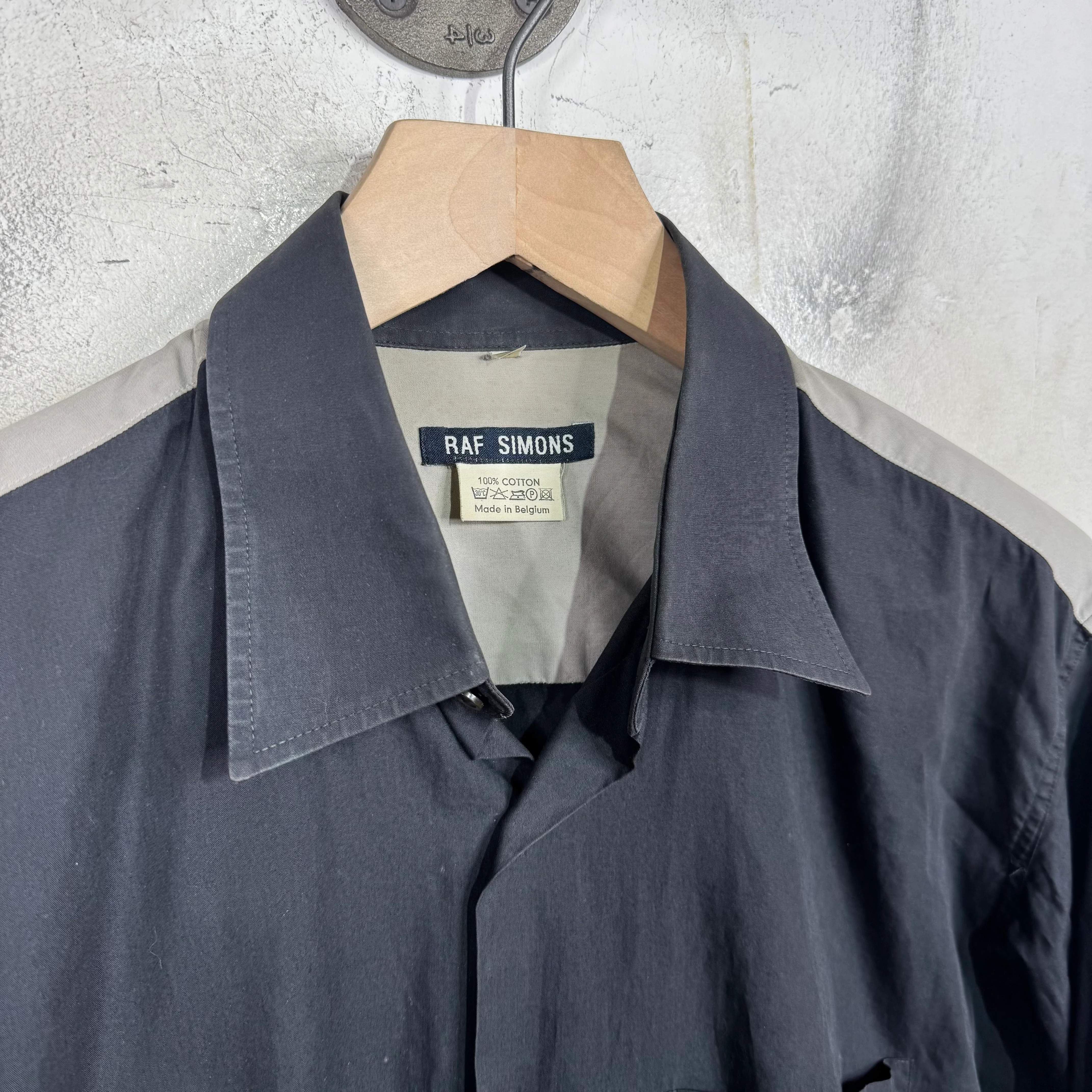 Raf Simons Two Toned Black Shirt - Image 3