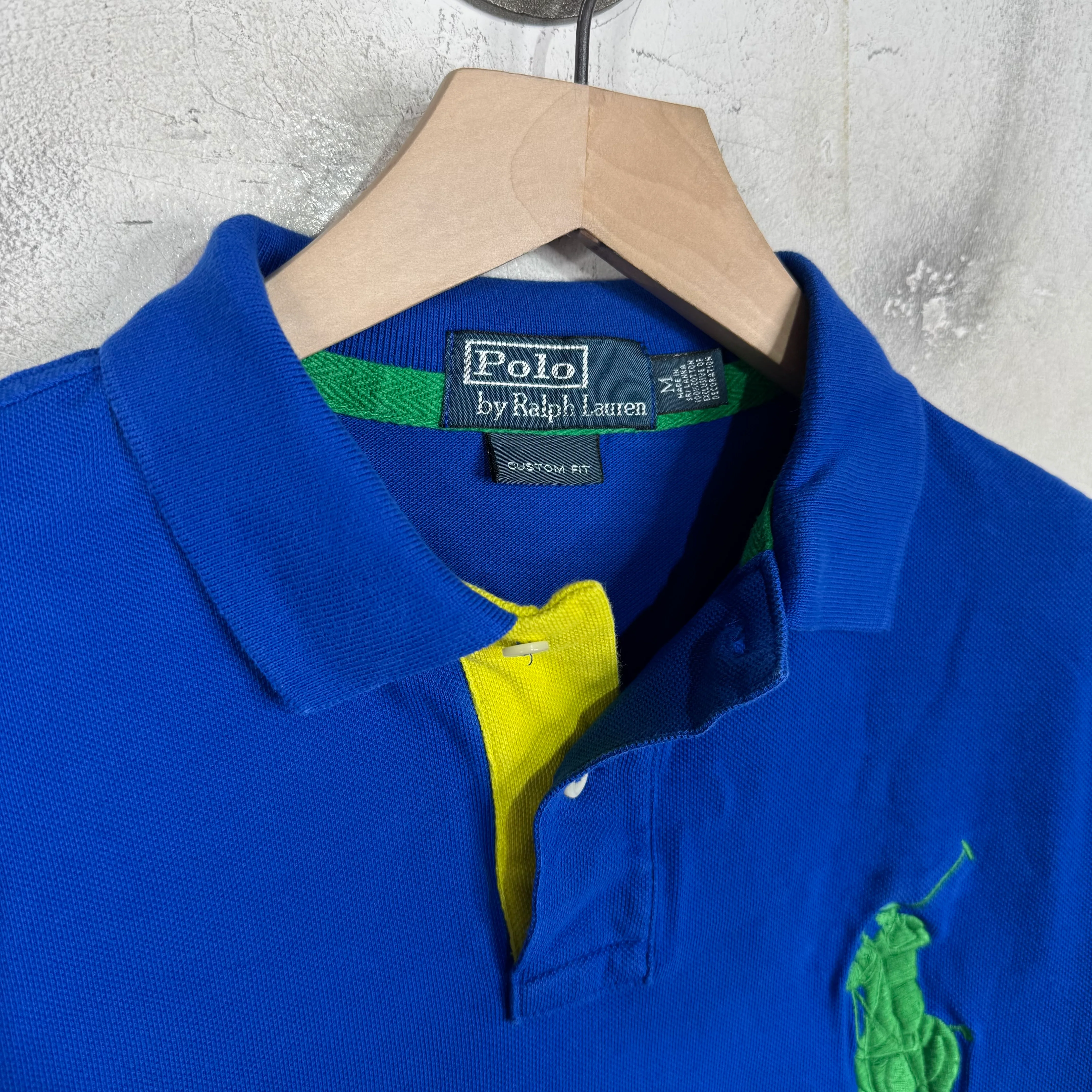 Ralph Lauren Blue Green Big Pony Orange #3 Polo - Image 3