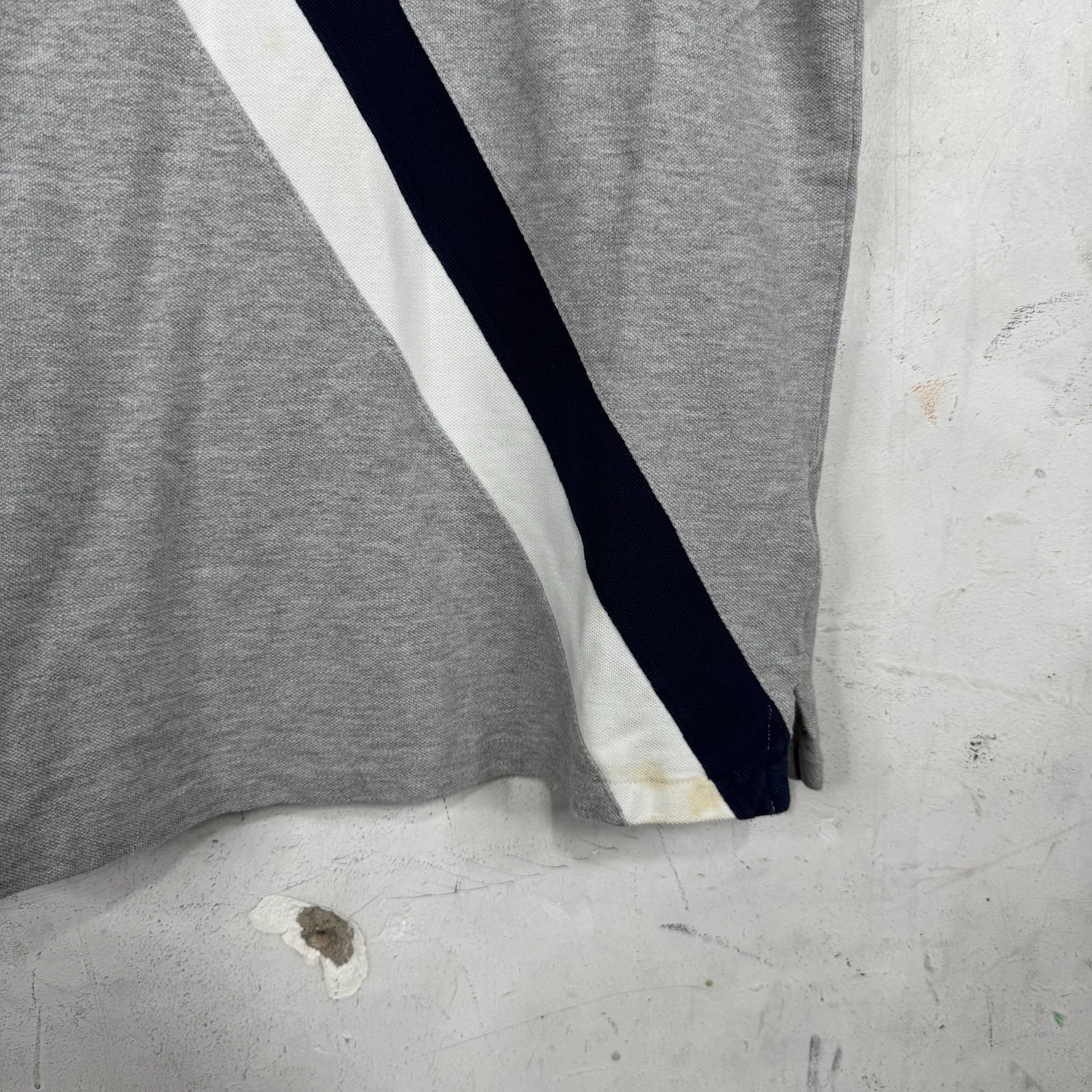 Ralph Lauren Grey Striped Crest Big Pony Polo - Image 5