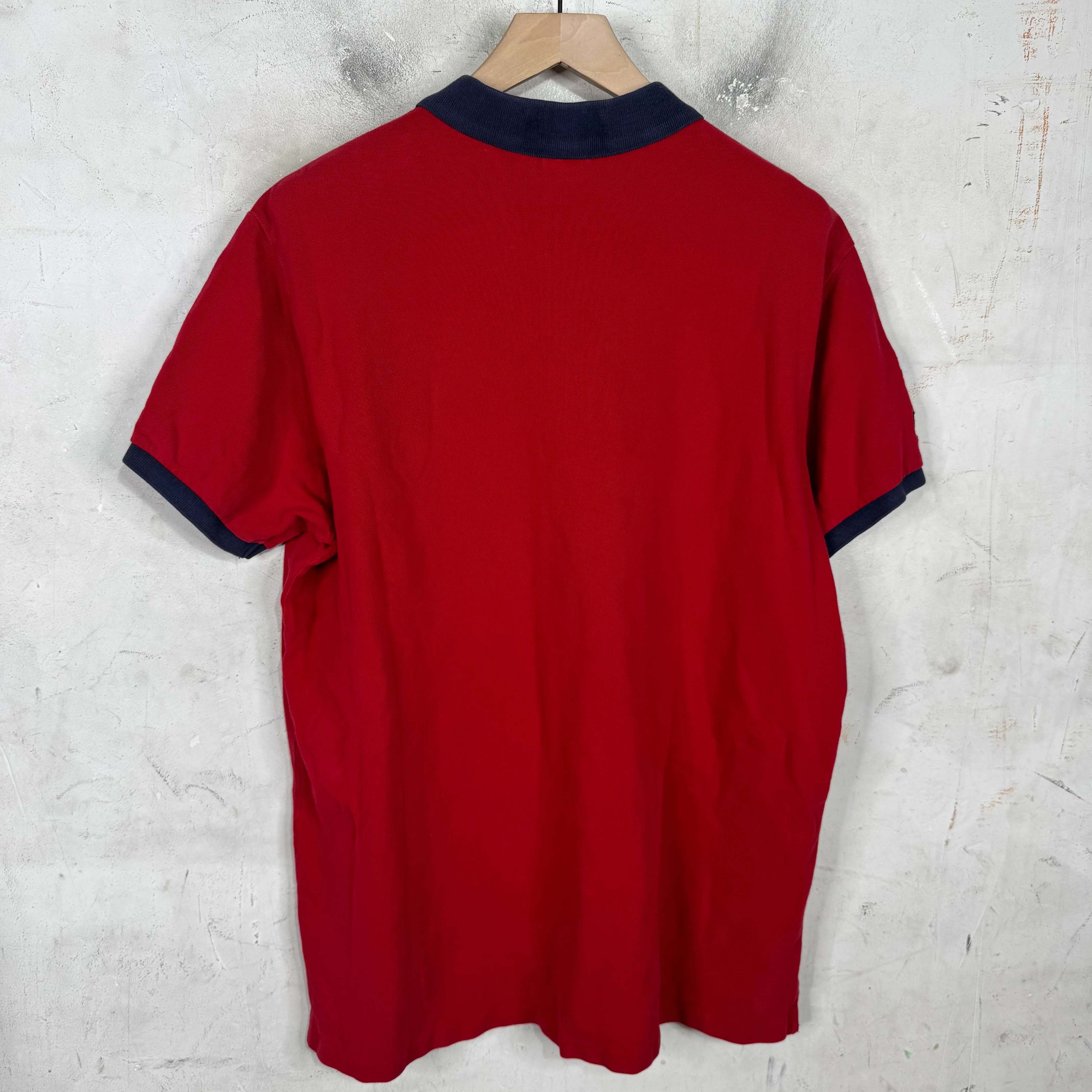 Ralph Lauren Plaid "3" Red/Navy Polo - Image 2