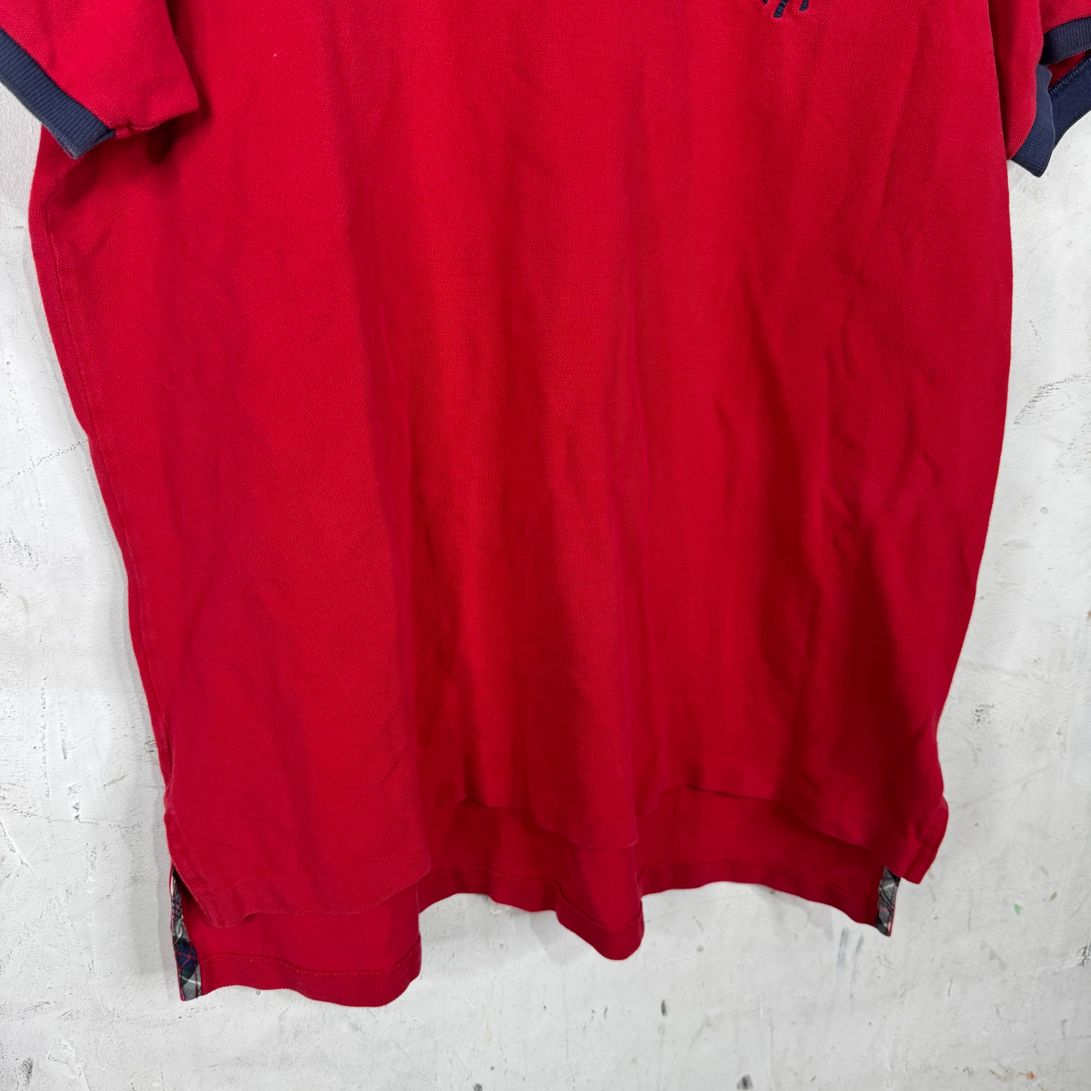 Ralph Lauren Plaid "3" Red/Navy Polo - Image 5