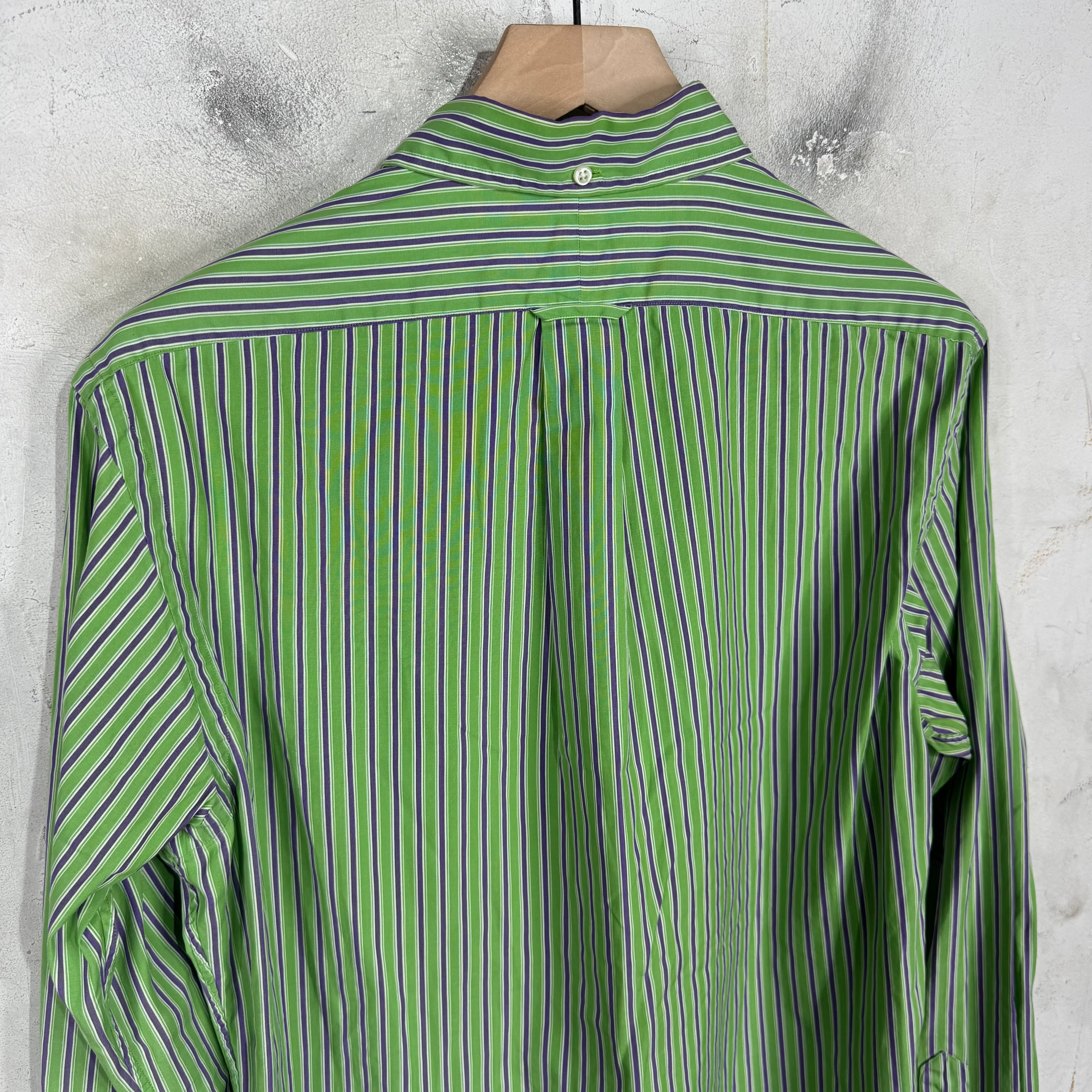 Ralph Lauren Rugby Striped Green Buttoned Shirt - Image 8