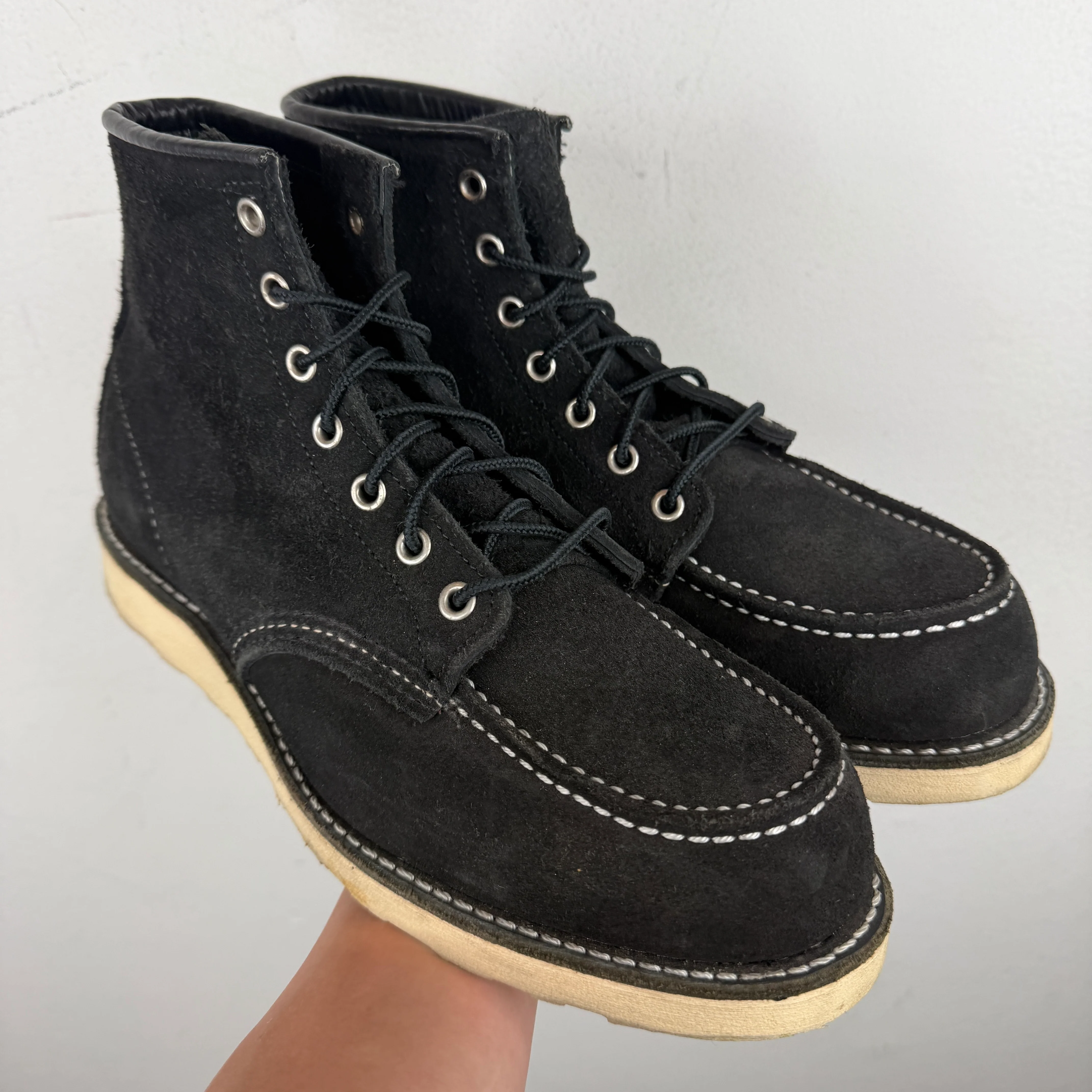 Red Wing Black Suede Moc Lace Boot