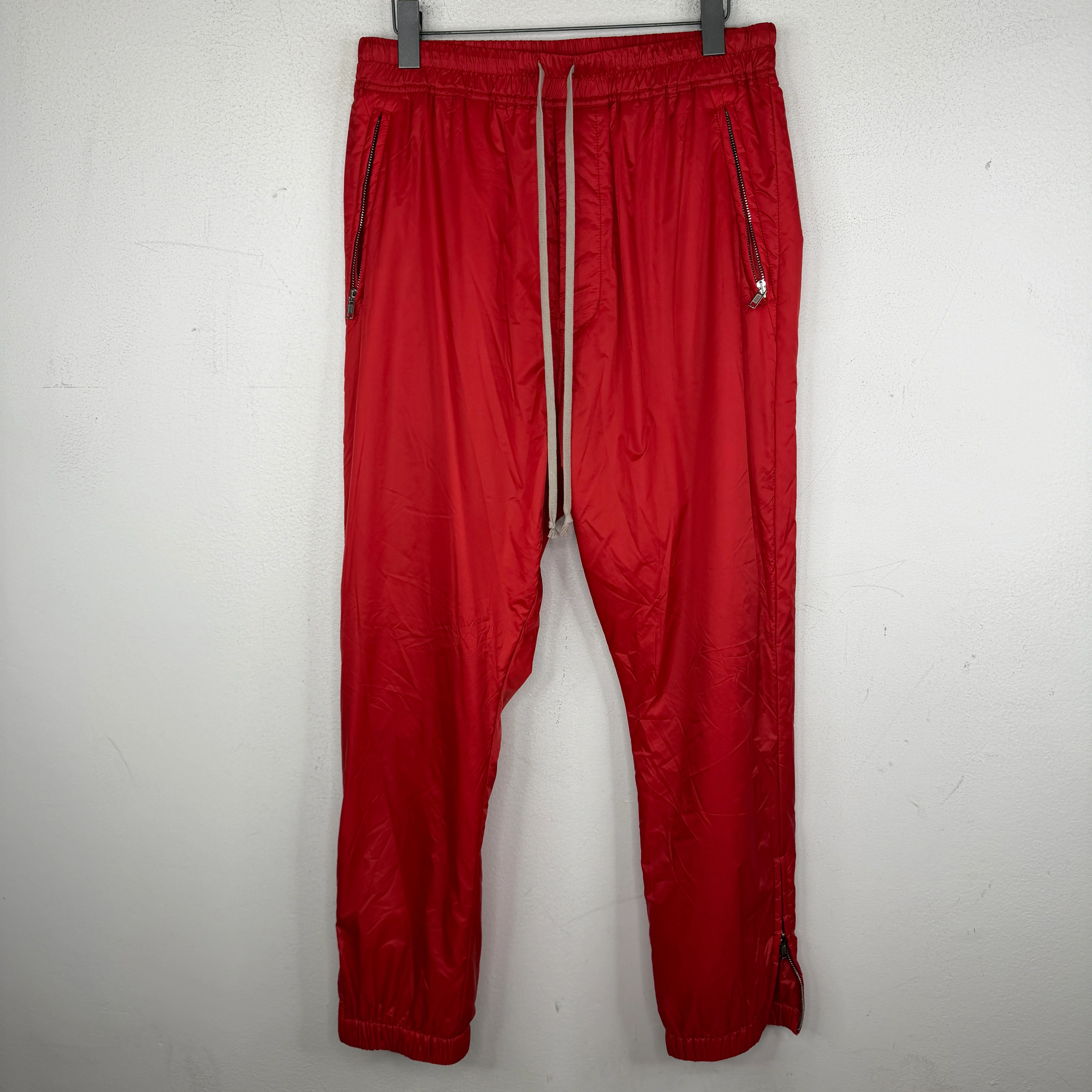 Rick Owens Larry Cardinal Red Track Pants