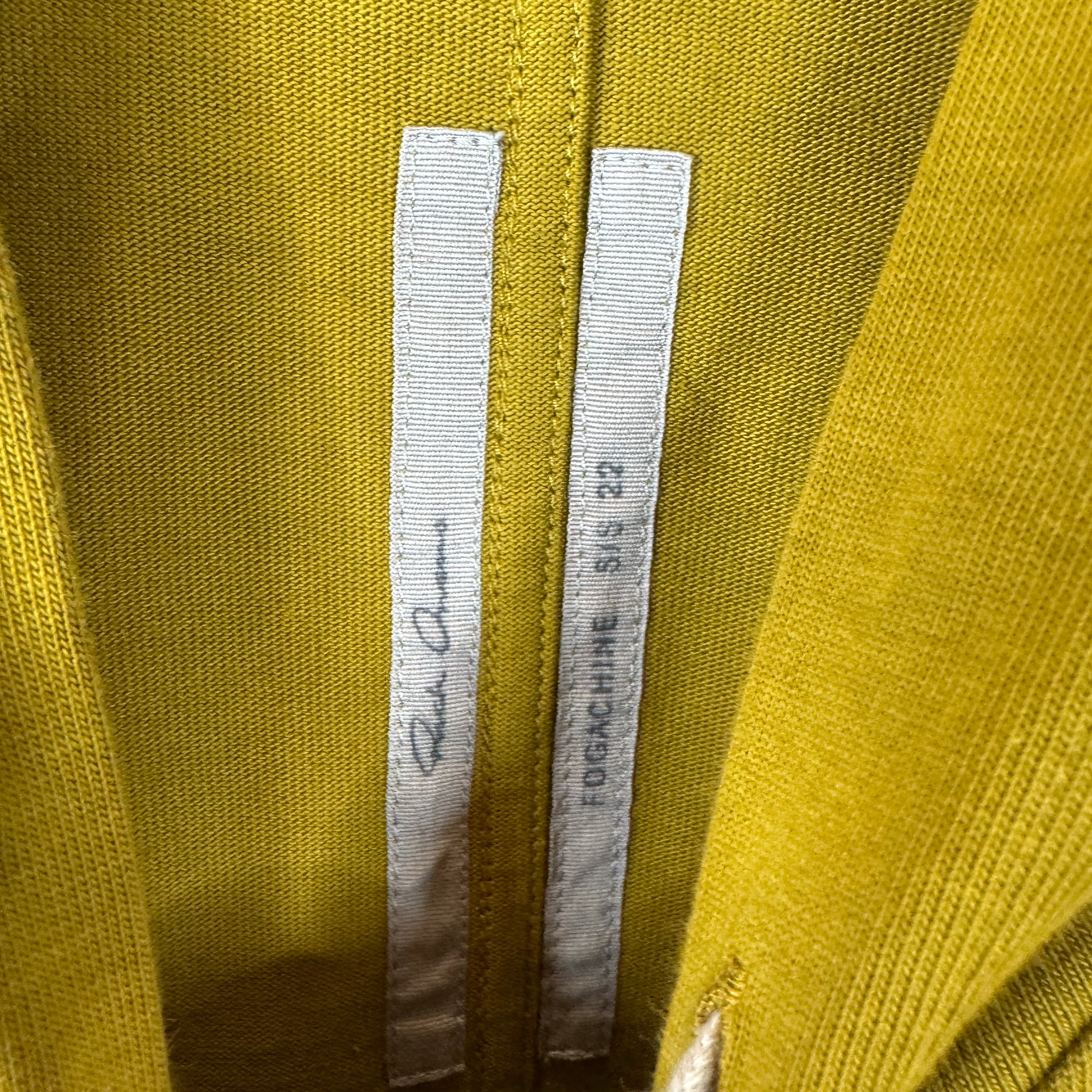 Rick Owens Fogachine Yellow Hoodie - Image 4