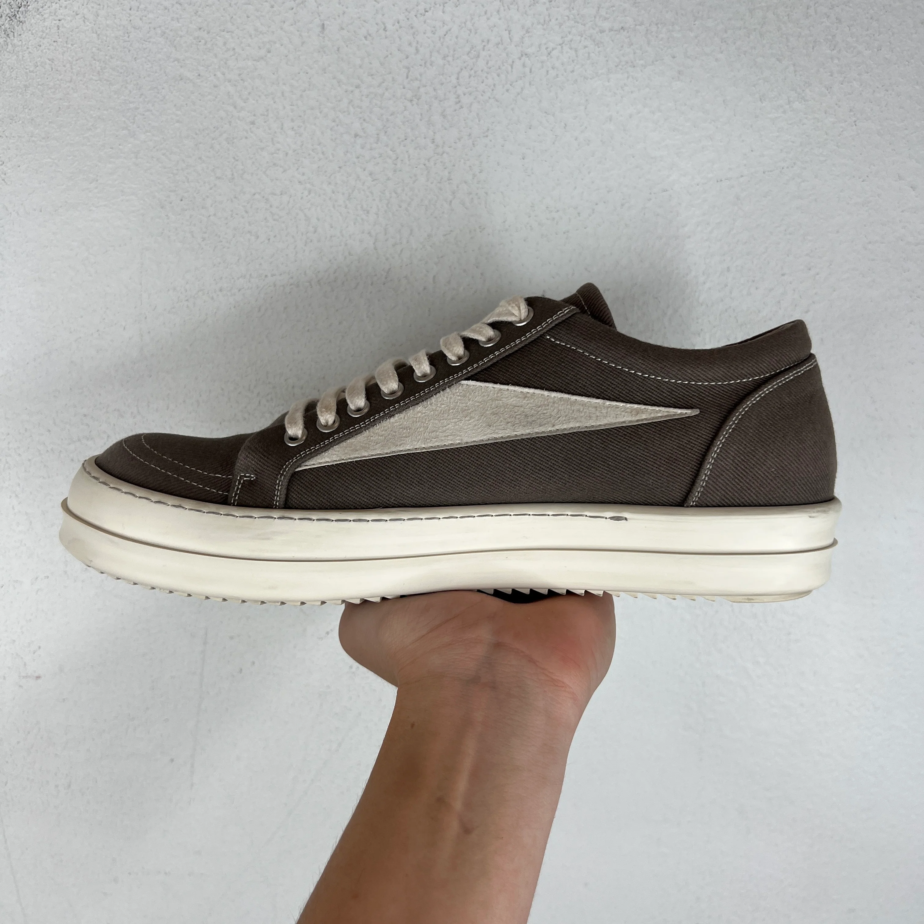 DRKSHDW Gray Canvas Twill Vans Sneakers - Image 4